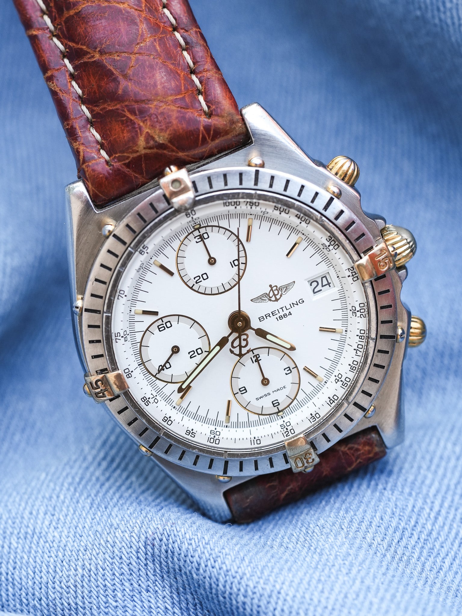 Breitling - Chronomat 81.950 B13047 Blanc - 1990s - Atelier Victor - Vintage Watch Shop