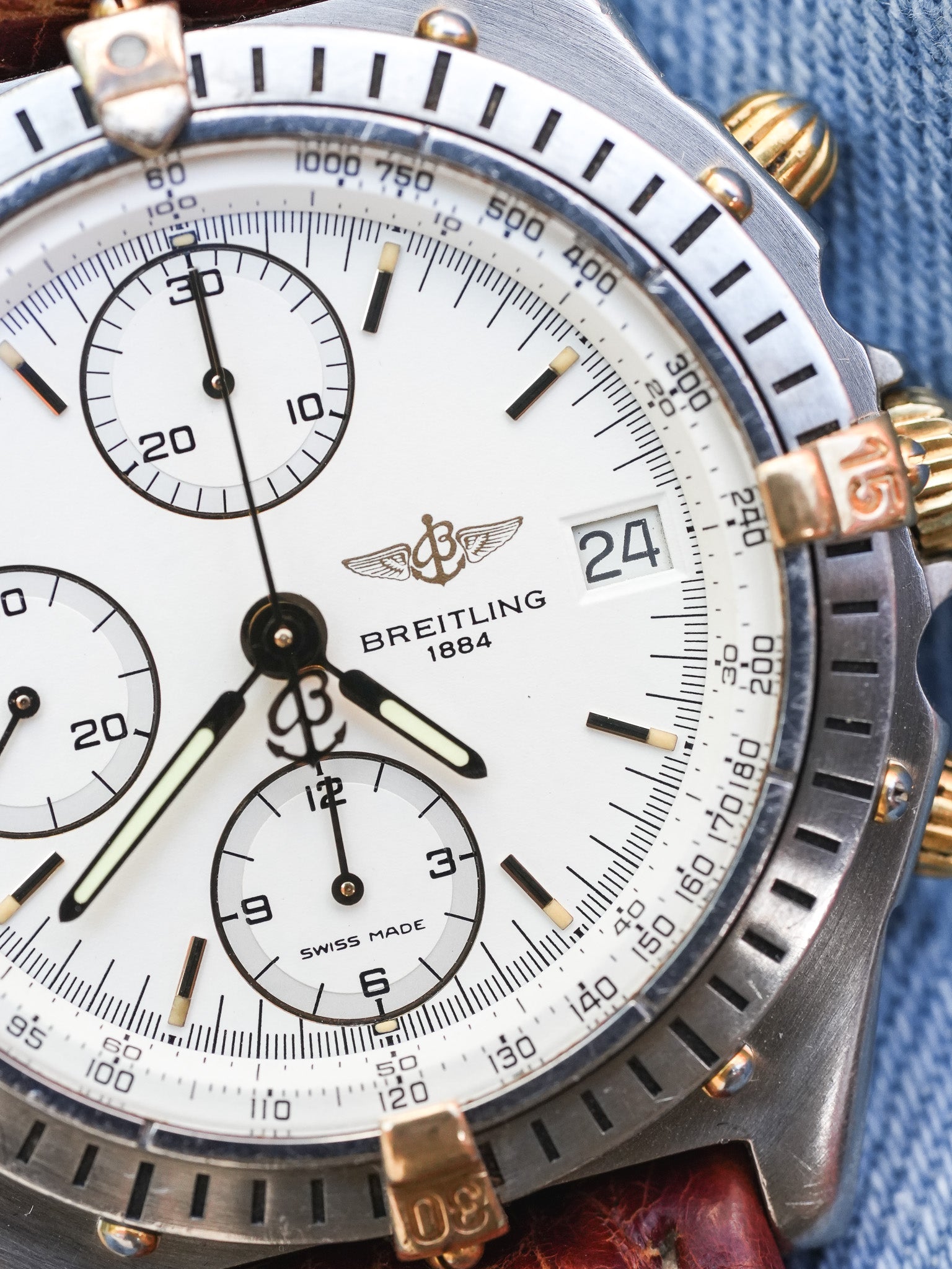 Breitling - Chronomat 81.950 B13047 Blanc - 1990s - Atelier Victor - Vintage Watch Shop