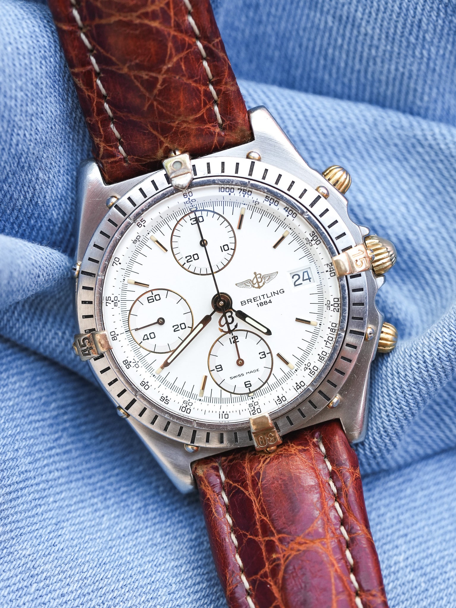 Breitling - Chronomat 81.950 B13047 Blanc - 1990s - Atelier Victor - Vintage Watch Shop