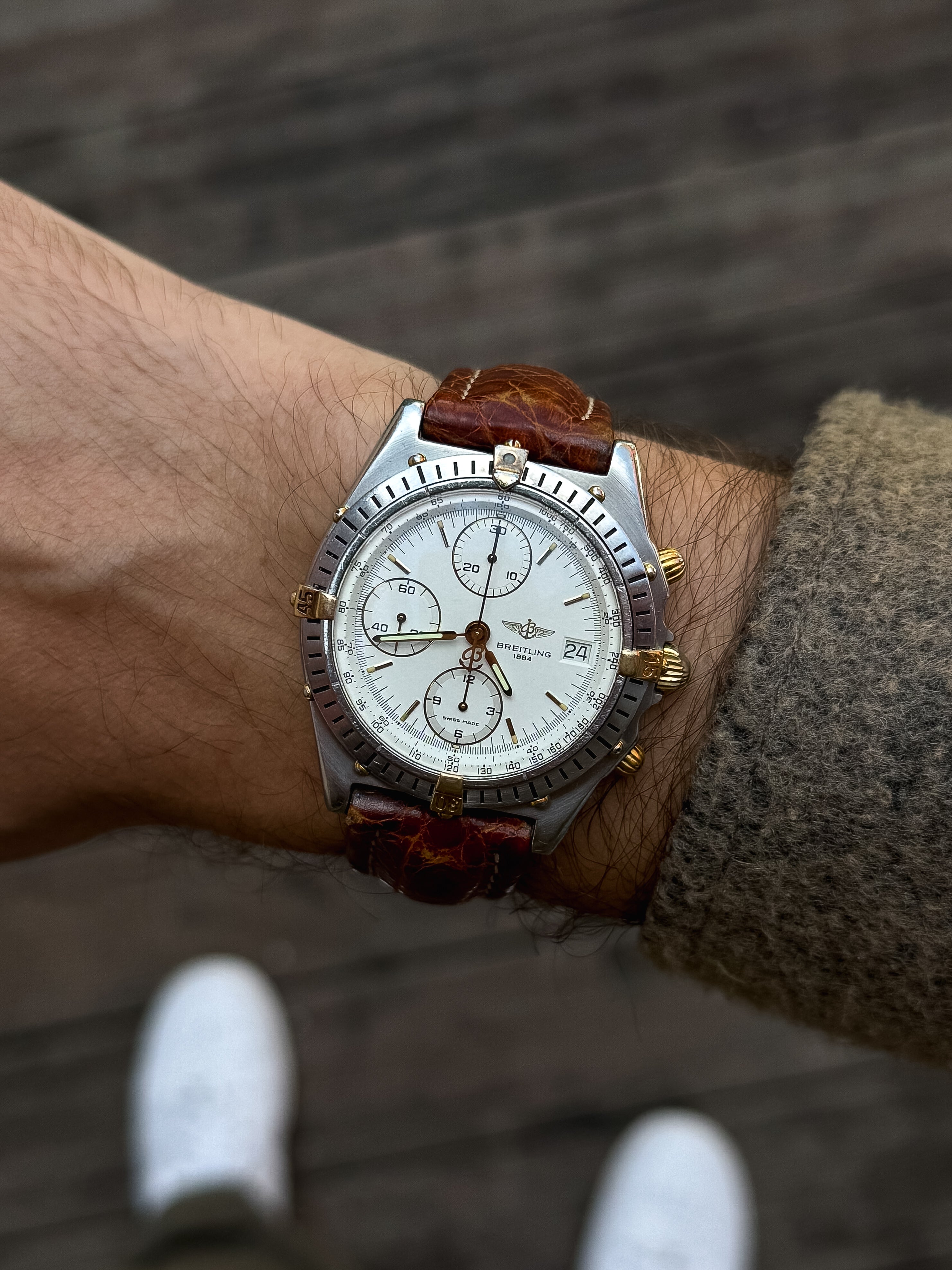 Breitling - Chronomat 81.950 B13047 Blanc - 1990s - Atelier Victor - Vintage Watch Shop
