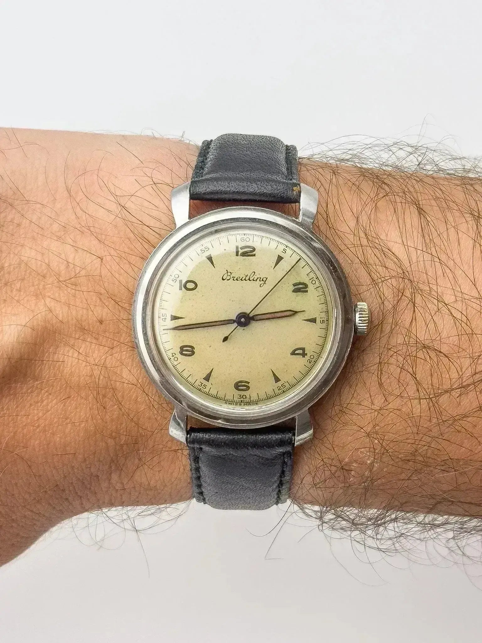 Breitling - Patine Tear Drop Acier - 1950s - Atelier Victor