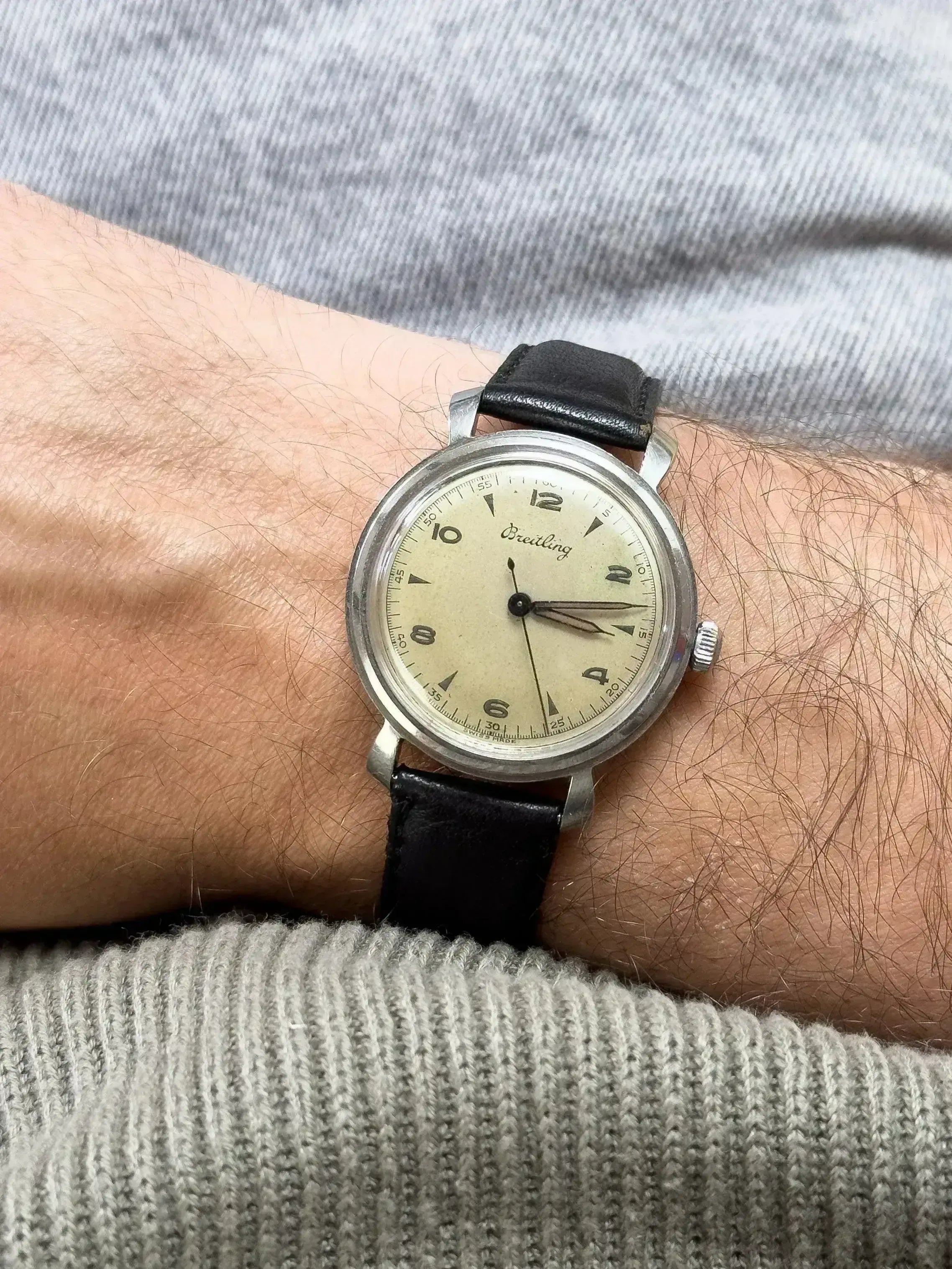 Breitling - Patine Tear Drop Acier - 1950s - Atelier Victor