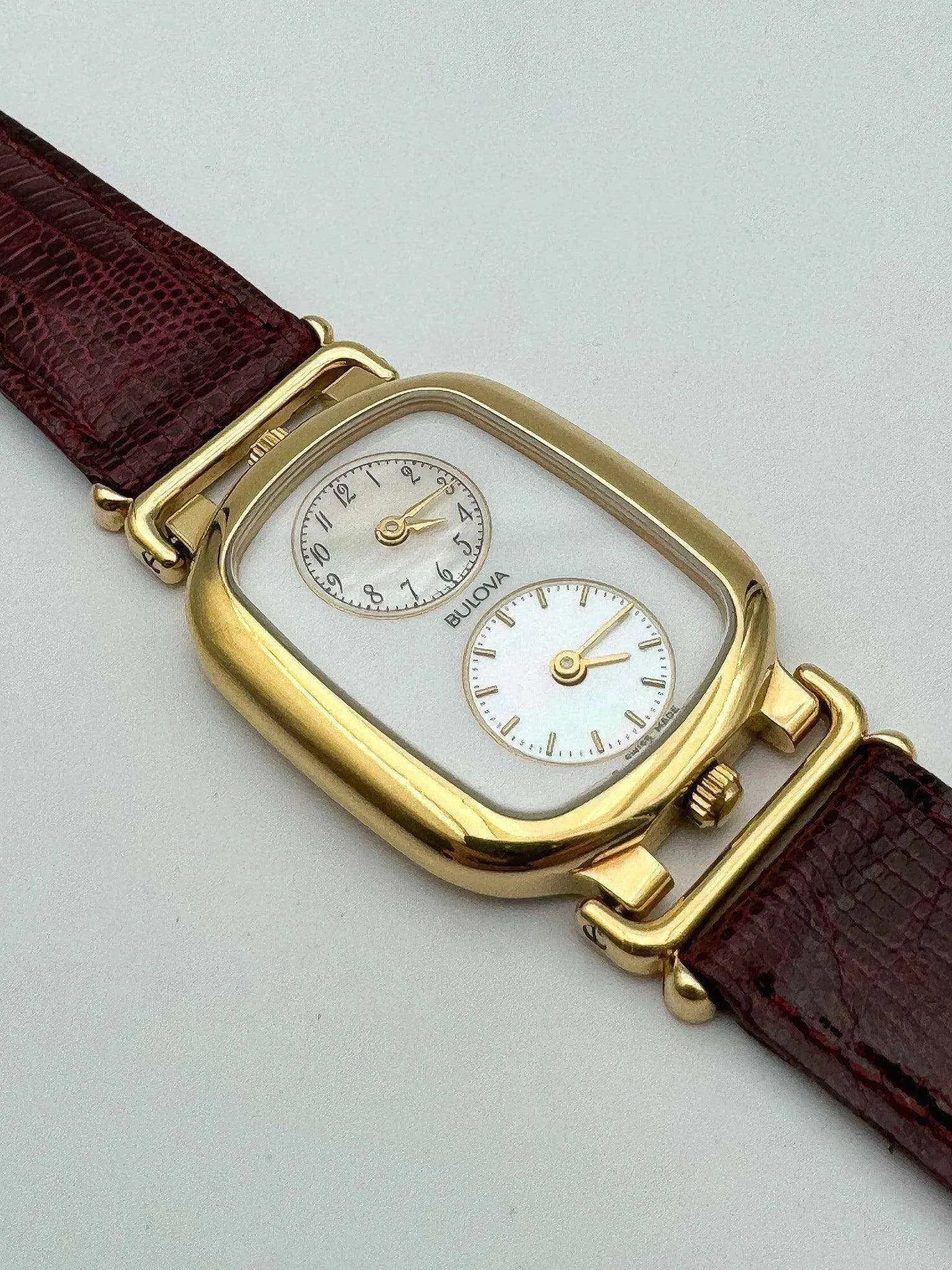 Bulova - Dual Time Nacre NOS - BOX - 1990’s - Atelier Victor - Vintage Shop