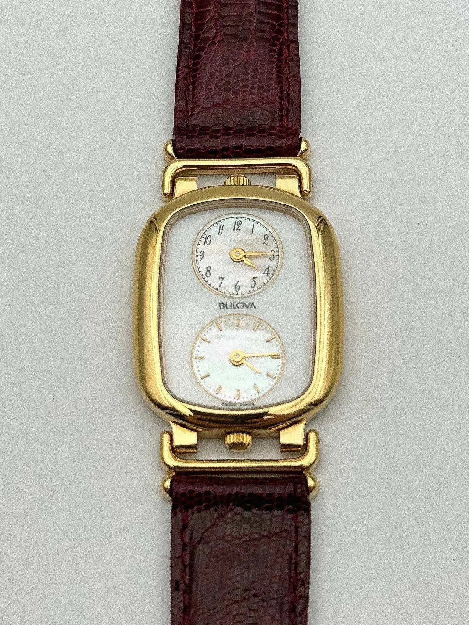 Bulova - Dual Time Nacre NOS - BOX - 1990’s - Atelier Victor - Vintage Shop