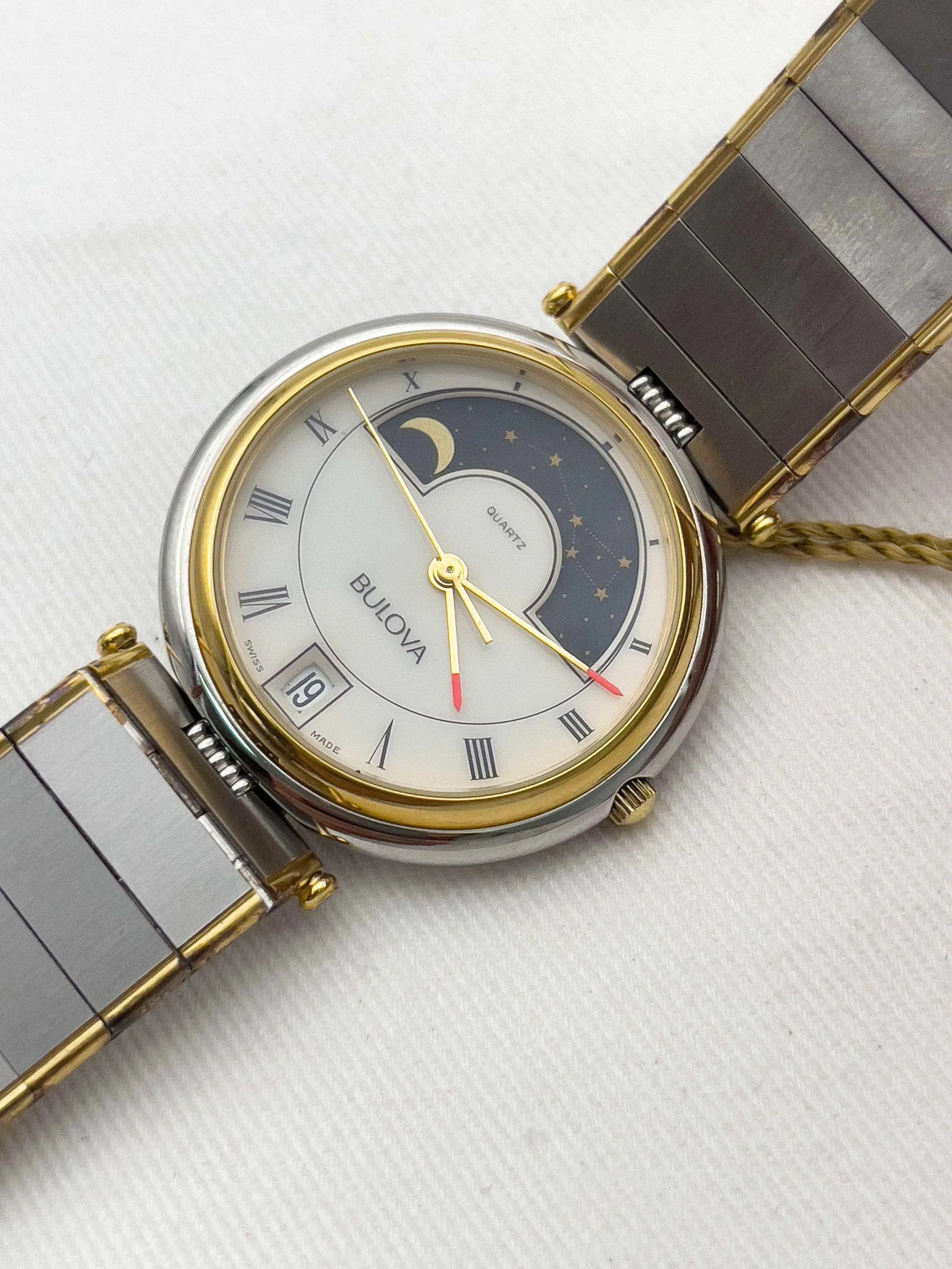 Bulova - Moonphase Steel - 1986 - Atelier Victor - Vintage Shop