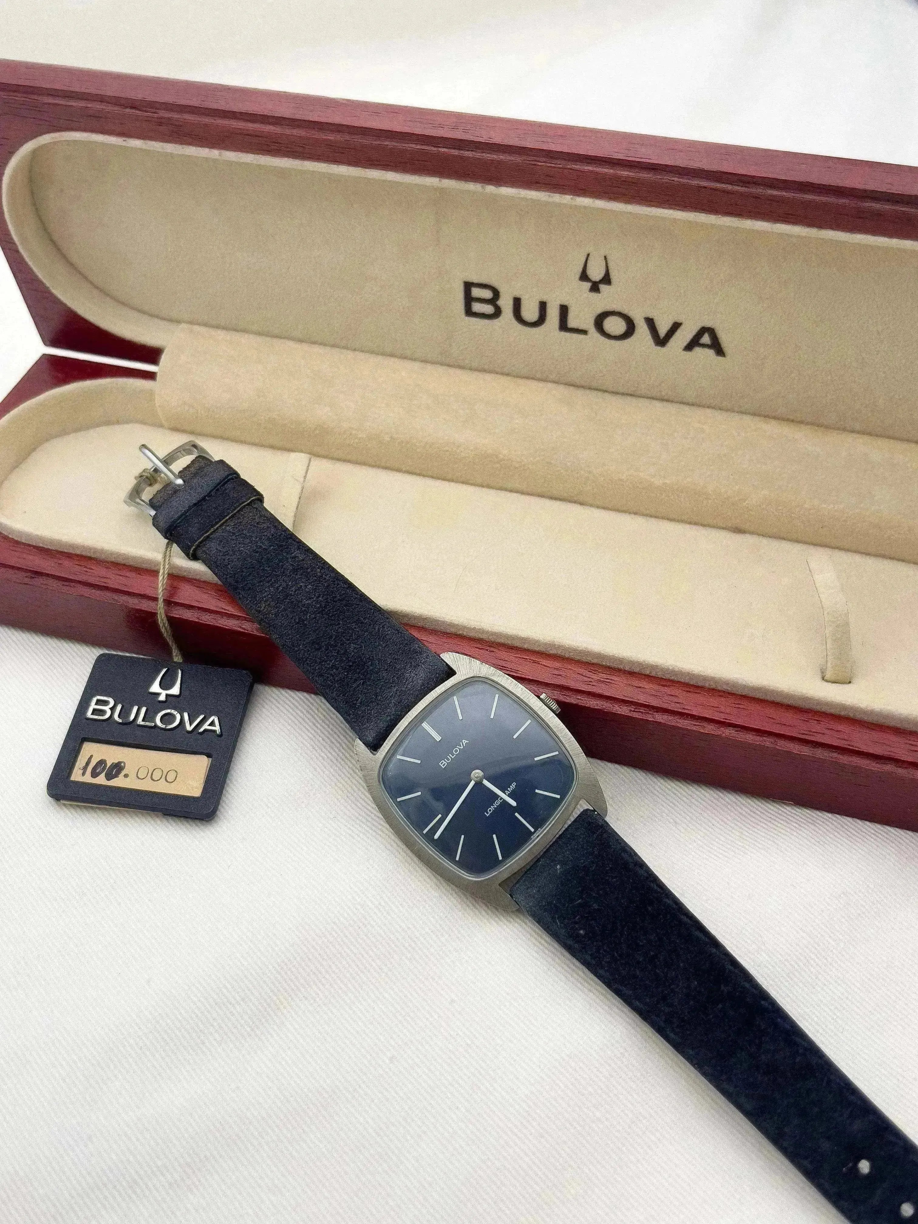 Bulova x Longtemps - Blue Dress Watch - NOS + boite - 1980s - Atelier Victor
