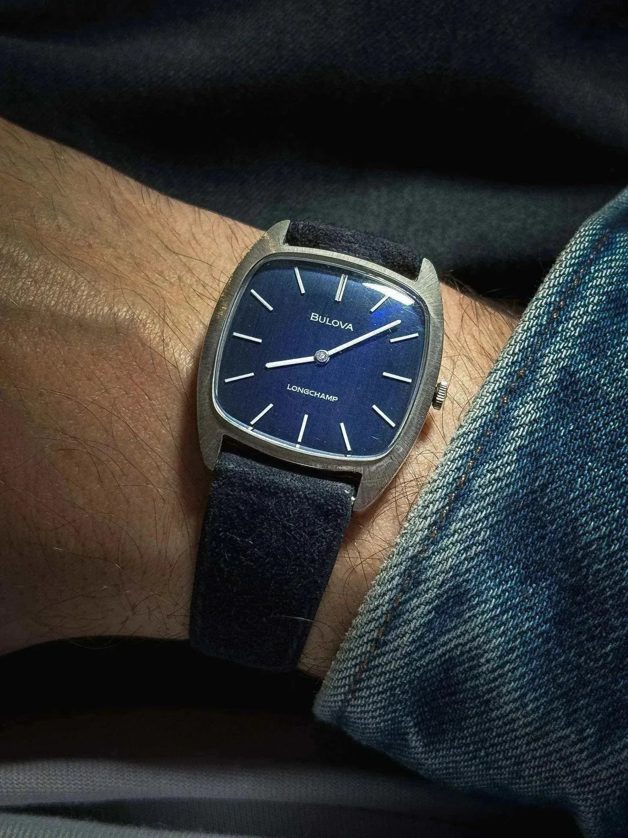 Bulova x Longtemps - Blue Dress Watch - NOS + boite - 1980s - Atelier Victor