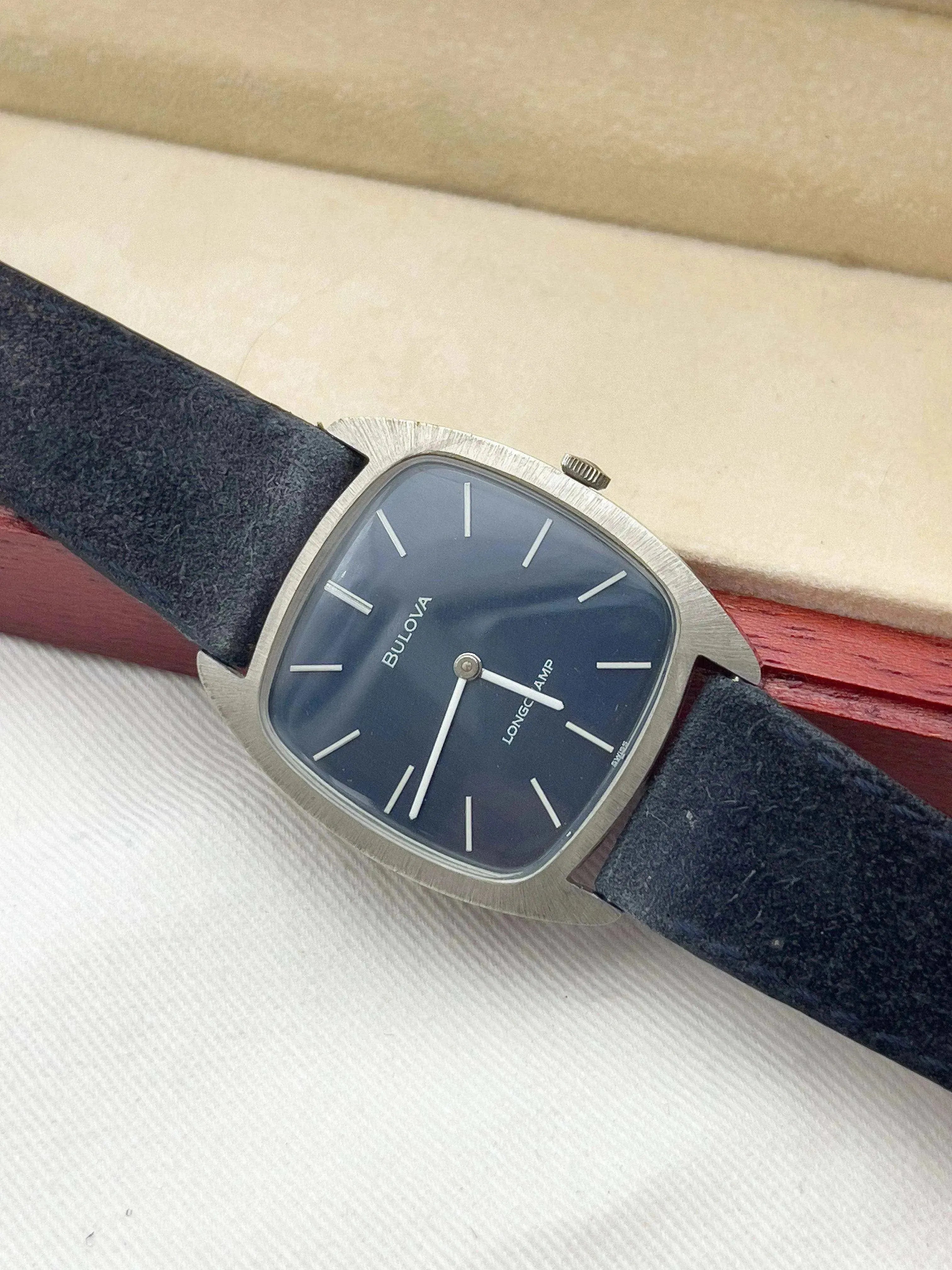 Bulova x Longtemps - Blue Dress Watch NOS + BOX - 1980’s - Atelier Victor Paris - Vintage Watch Shop Dubai