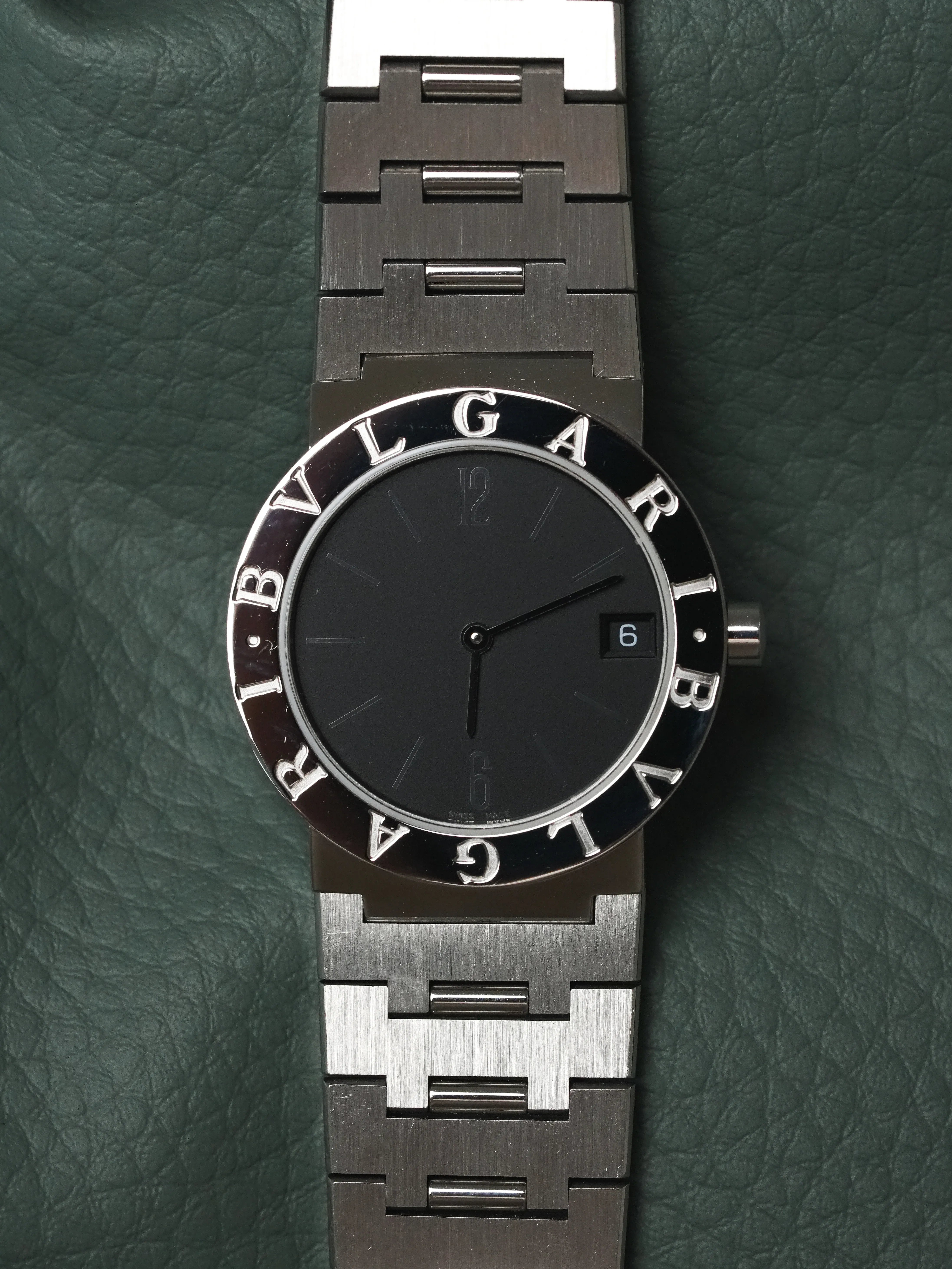 Bvlgari - BB30SS Acier Cadran noir - 2000s - Atelier Victor