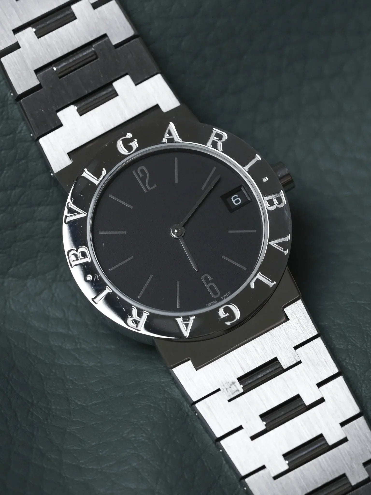 Bvlgari - BB30SS Acier Cadran noir - 2000s - Atelier Victor