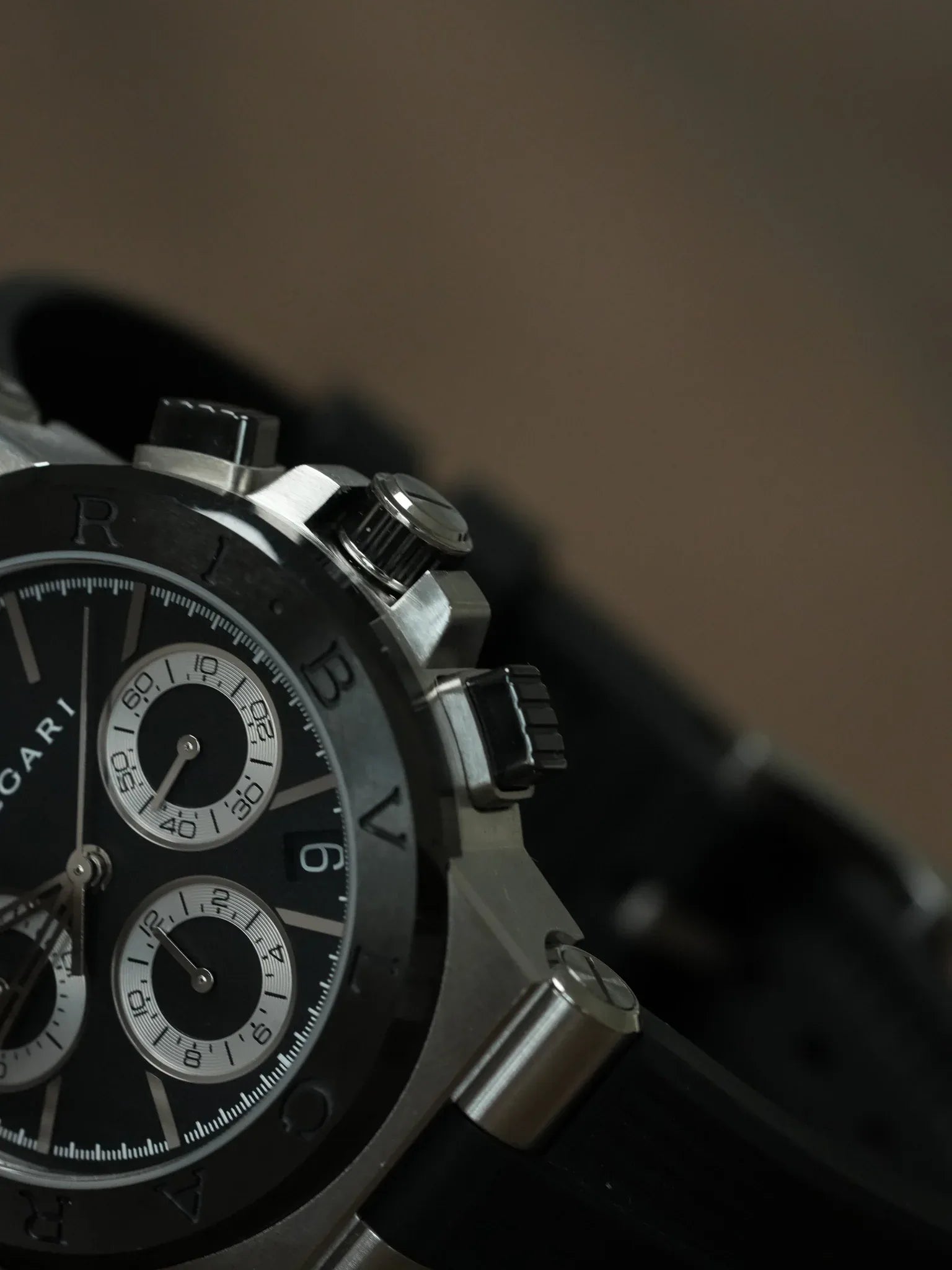 Bvlgari - DG37SCCH Diagono Chronographe Acier Caoutchouc Ceramique noir - boite & papier - 2000s - Atelier Victor