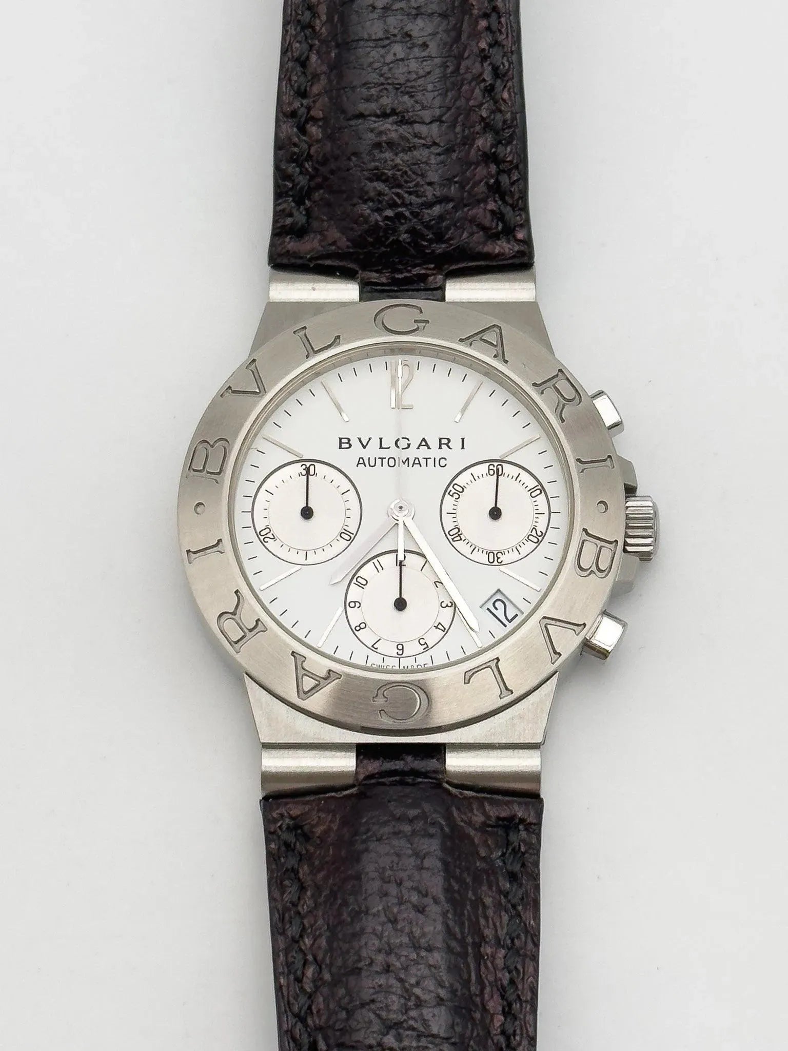 Bvlgari - Diagono Chronograph White - Full Set - 2001 - Atelier Victor Paris - Vintage Watch Shop Dubai