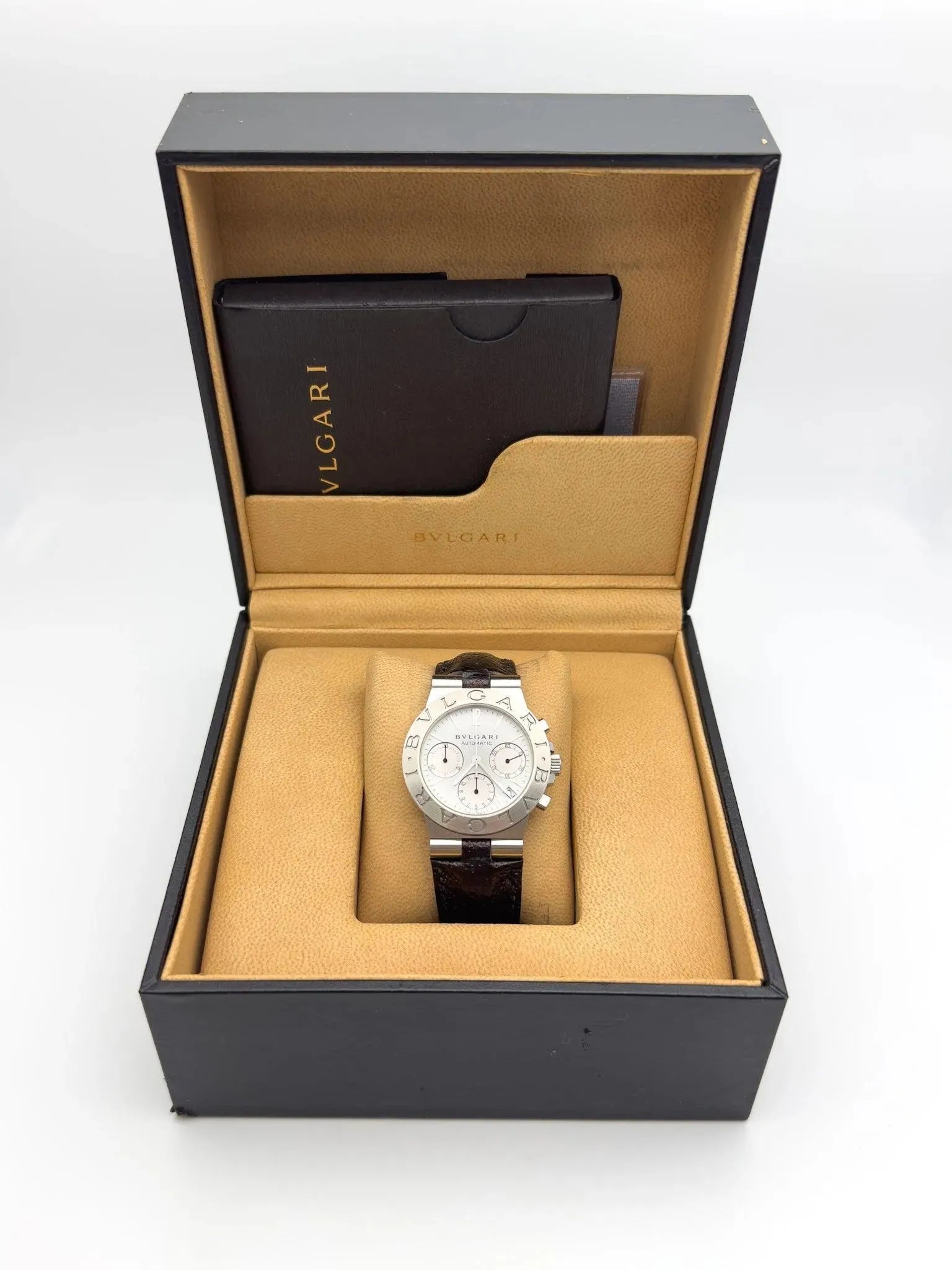 Bvlgari - Diagono Chronograph White - Full Set - 2001 - Atelier Victor Paris - Vintage Watch Shop Dubai