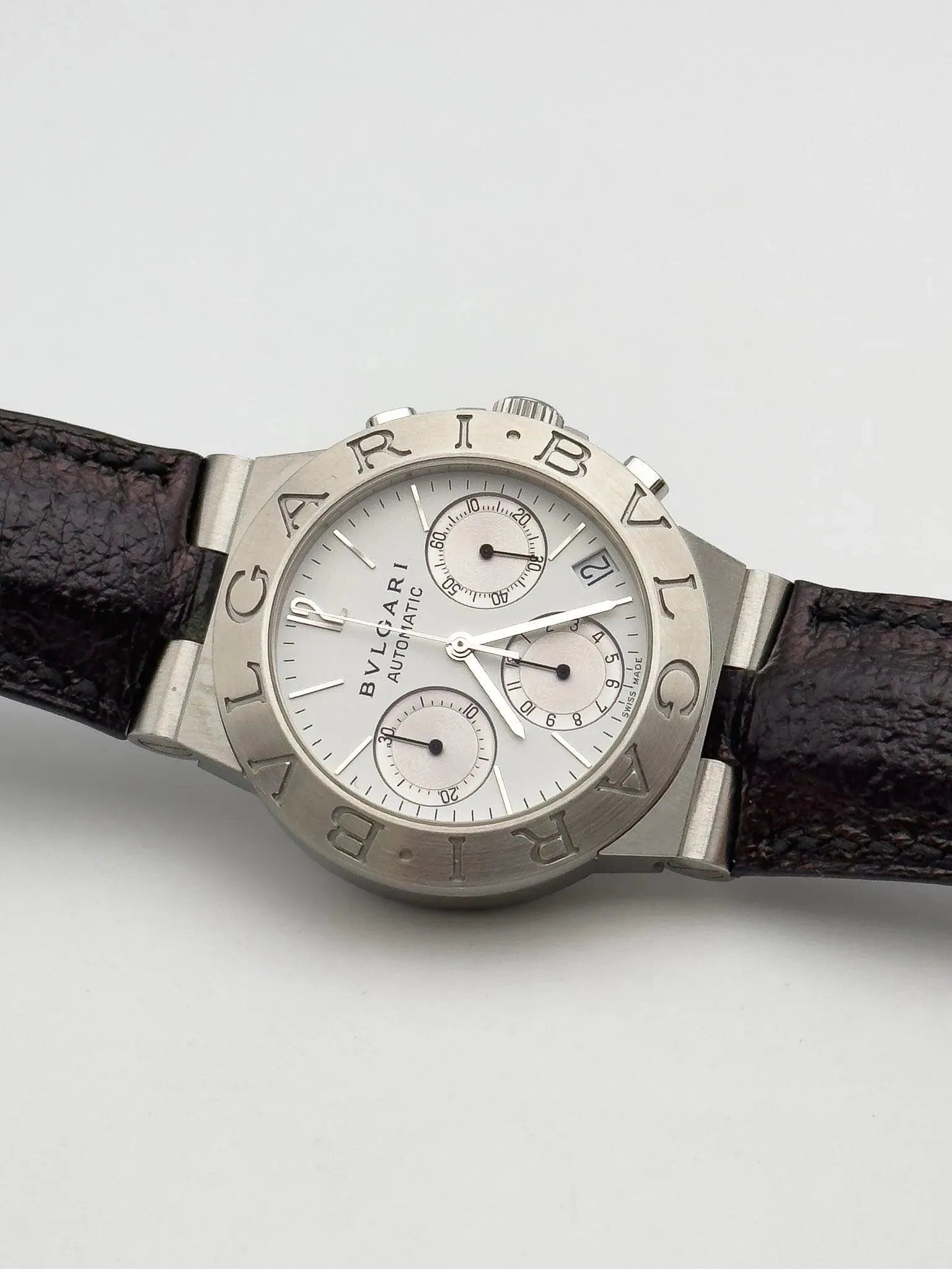 Bvlgari - Diagono Chronograph White - Full Set - 2001 - Atelier Victor Paris - Vintage Watch Shop Dubai