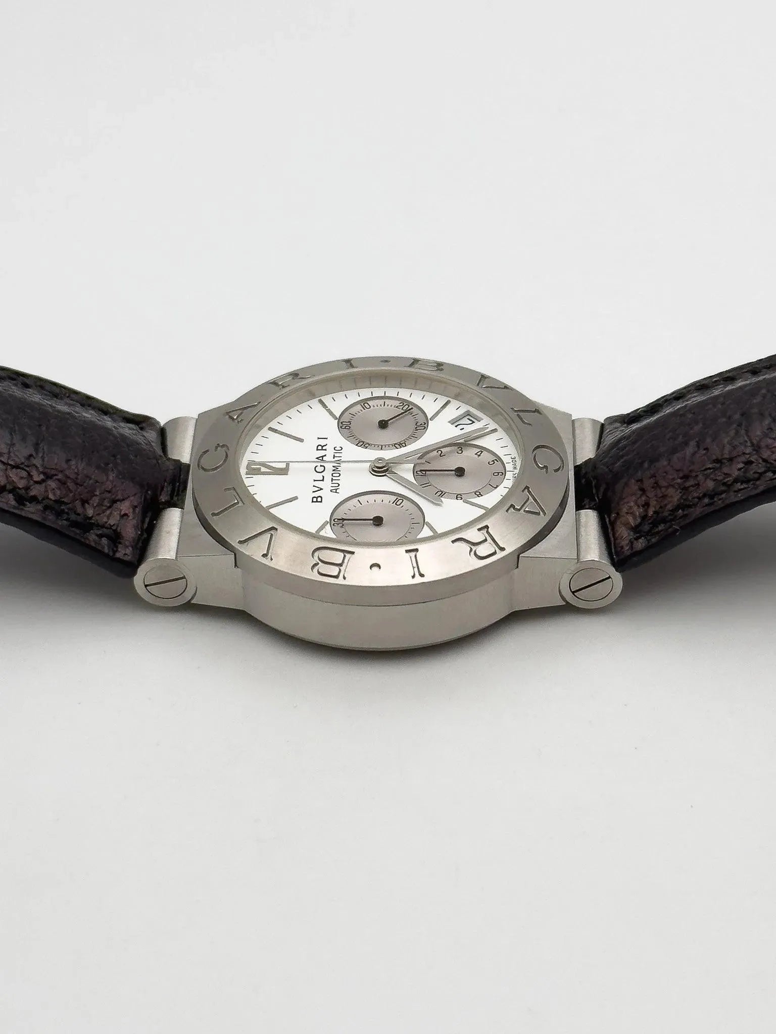 Bvlgari - Diagono Chronograph White - Full Set - 2001 - Atelier Victor Paris - Vintage Watch Shop Dubai