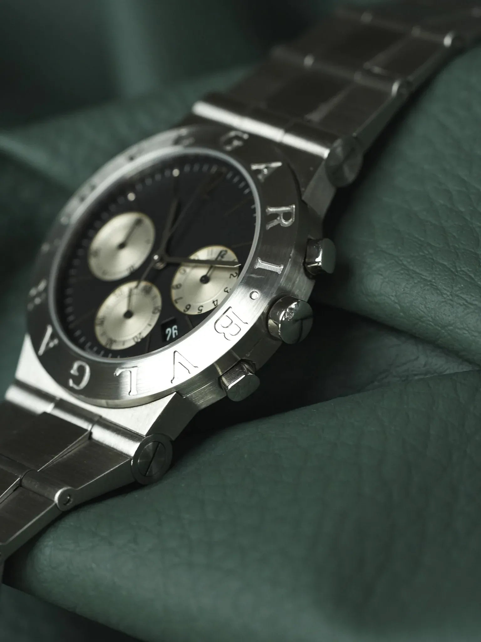 Bvlgari - Diagono Chronographe Acier Cadran Noir - papier - 2000s - Atelier Victor