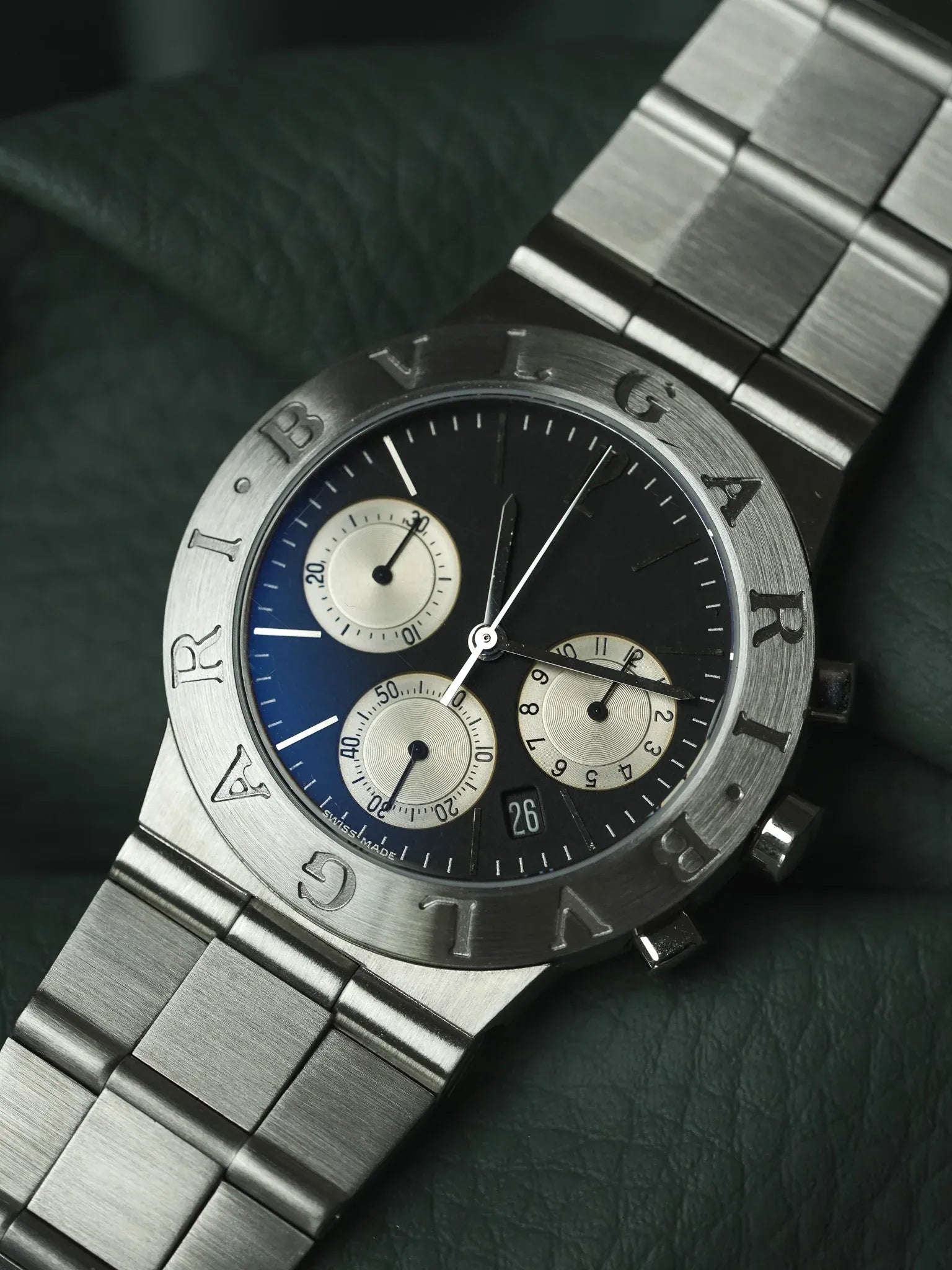 Bvlgari - Diagono Chronographe Acier Cadran Noir - papier - 2000s - Atelier Victor