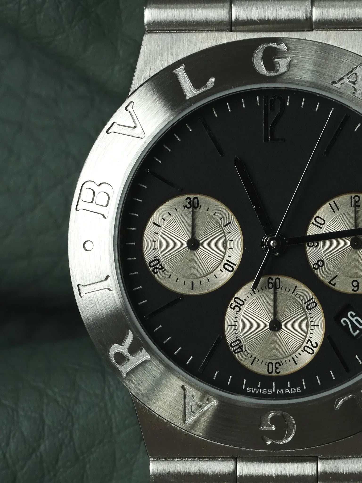 Bvlgari - Diagono Chronographe Acier Cadran Noir - papier - 2000s - Atelier Victor