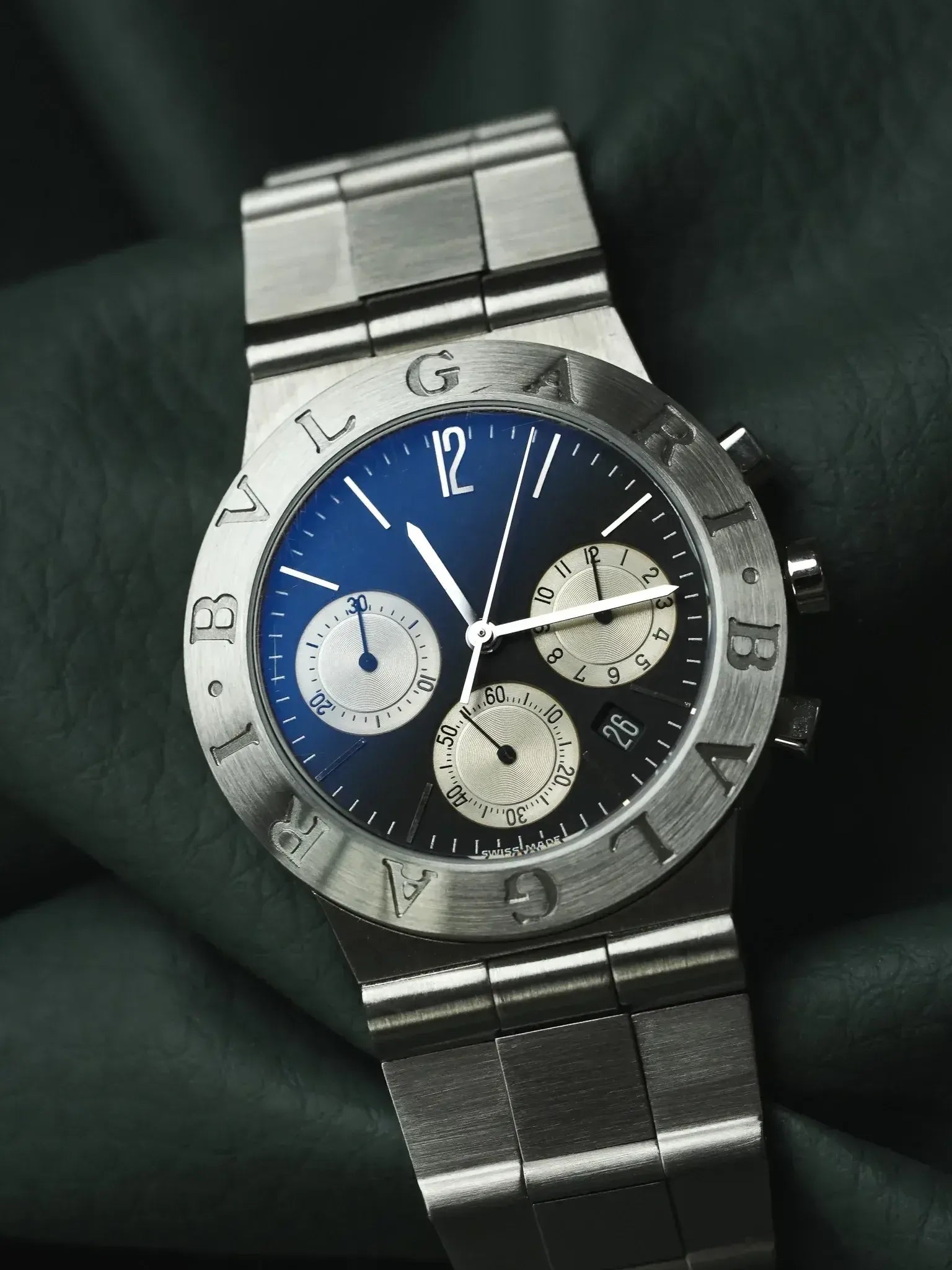 Bvlgari - Diagono Chronographe Acier Cadran Noir - papier - 2000s - Atelier Victor