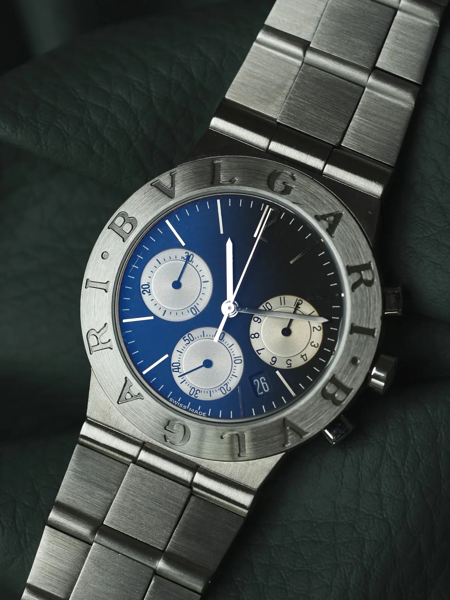 Bvlgari - Diagono Chronographe Acier Cadran Noir - papier - 2000s - Atelier Victor