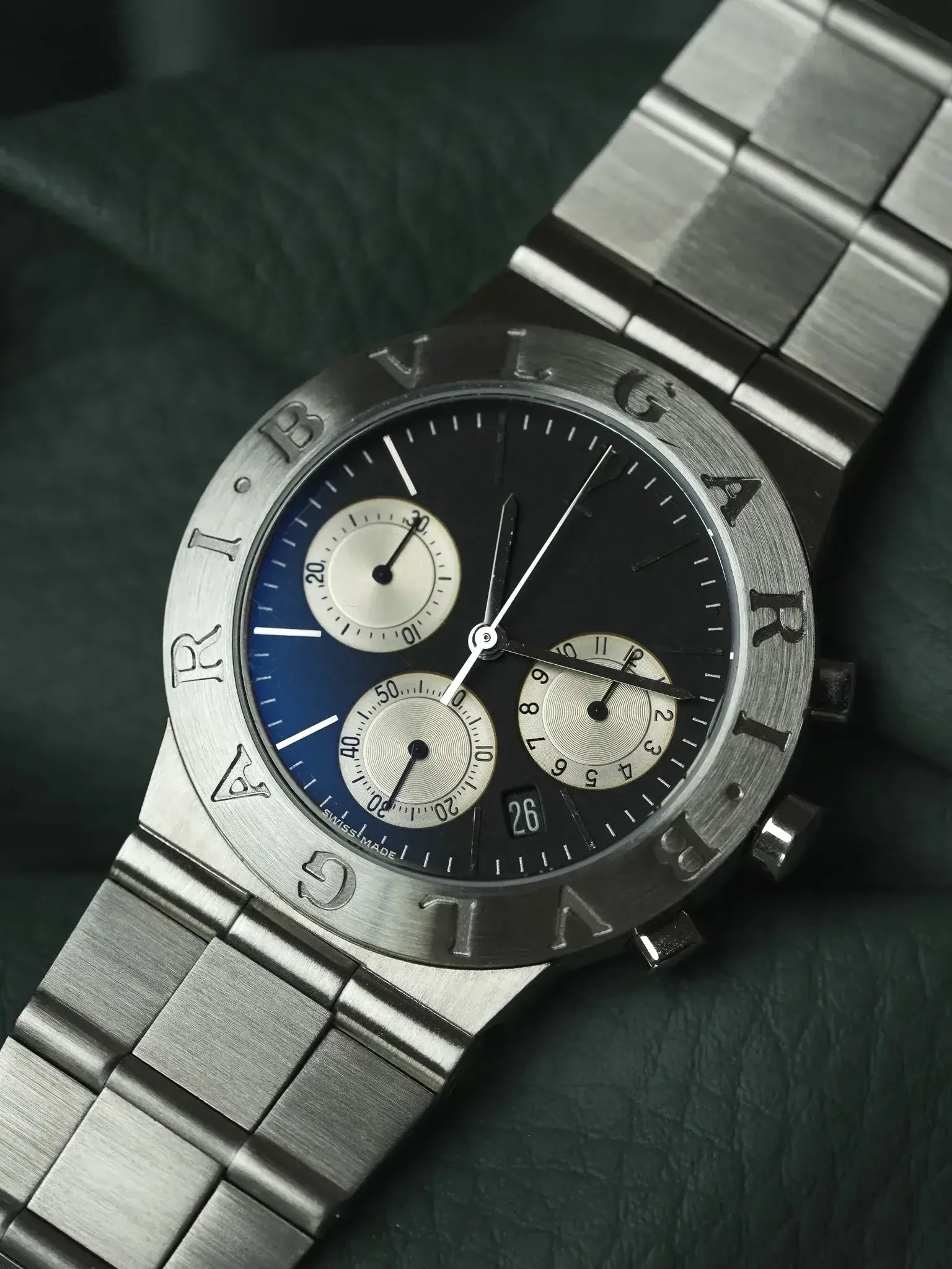 Bvlgari - Diagono Chronographe Acier Cadran Noir - papier - 2000s - Atelier Victor
