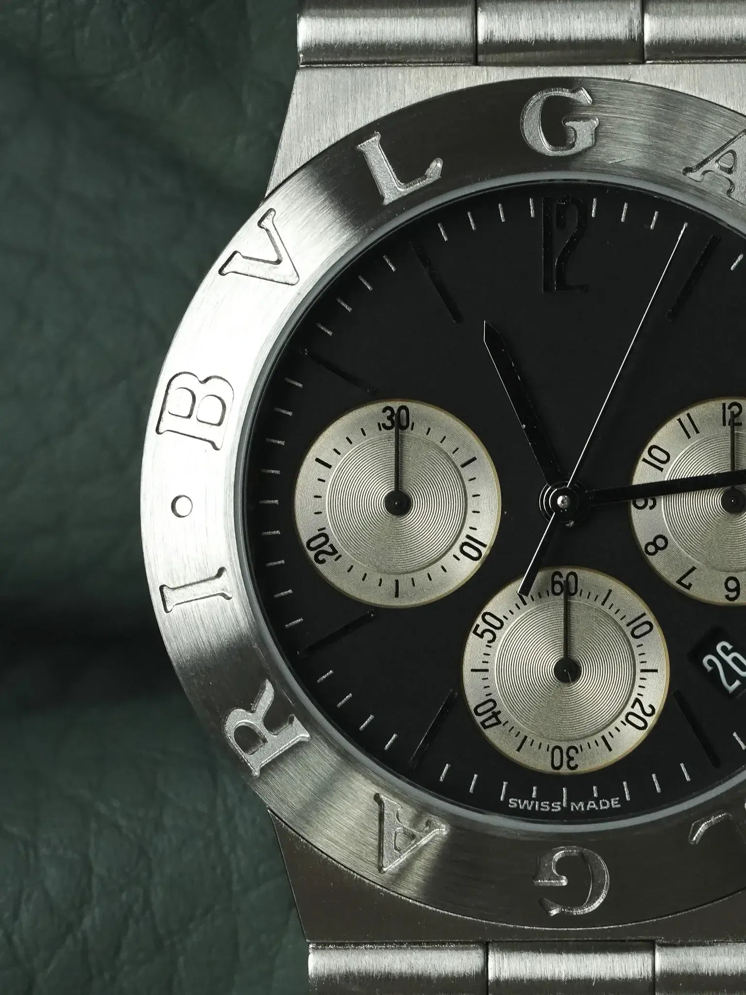 Bvlgari - Diagono Chronographe Acier Cadran Noir - papier - 2000s - Atelier Victor