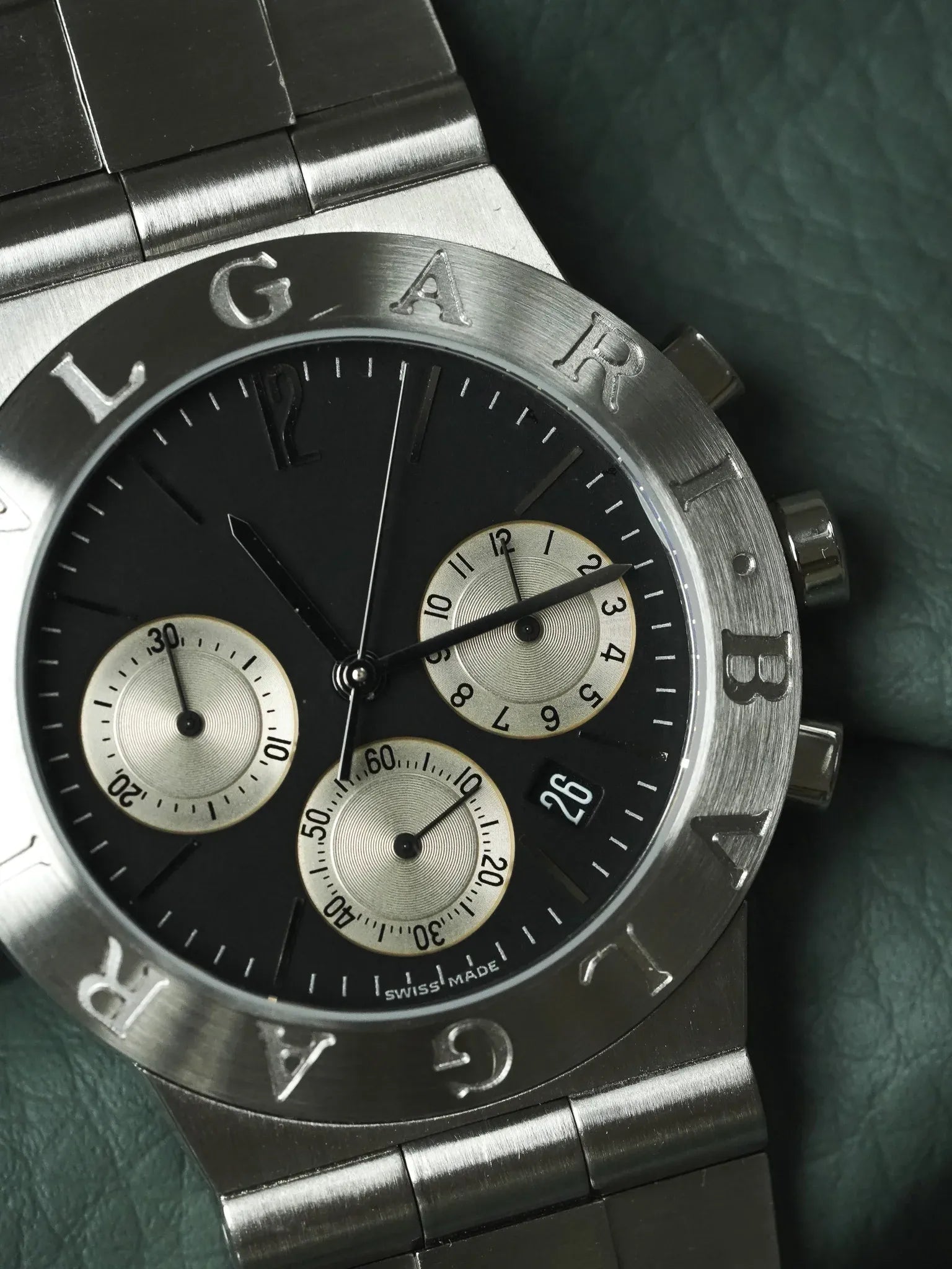 Bvlgari - Diagono Chronographe Acier Cadran Noir - papier - 2000s - Atelier Victor