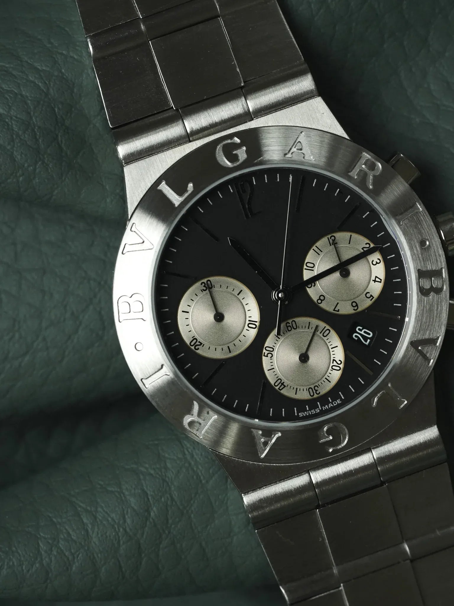 Bvlgari - Diagono Chronographe Acier Cadran Noir - papier - 2000s - Atelier Victor