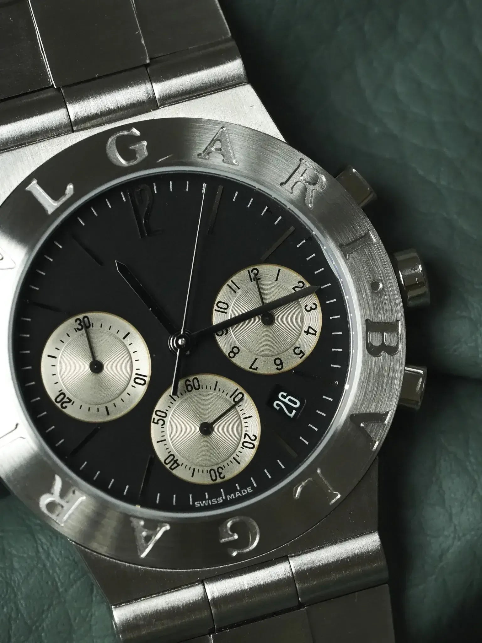 Bvlgari - Diagono Chronographe Acier Cadran Noir - papier - 2000s - Atelier Victor