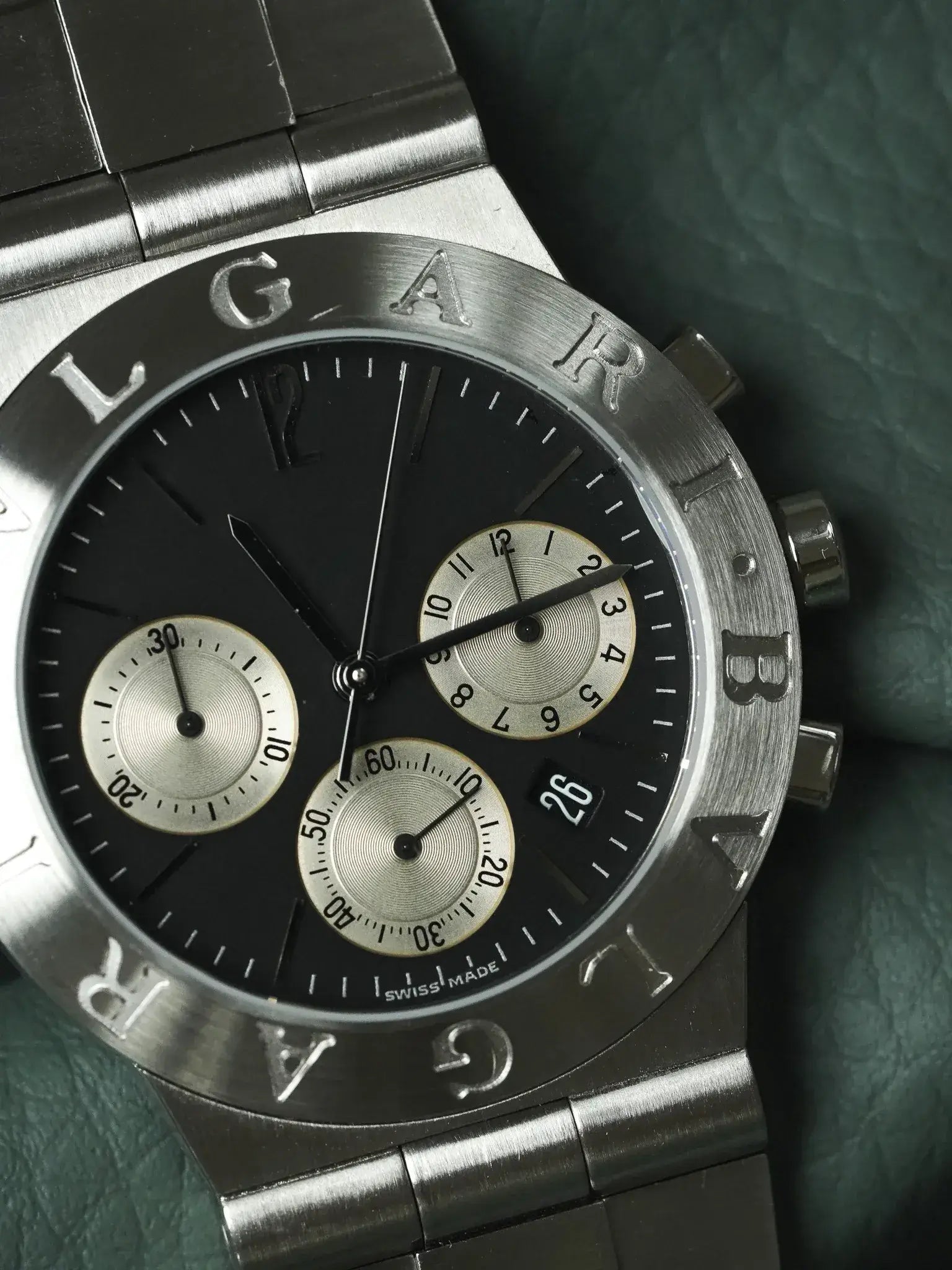 Bvlgari - Diagono Chronographe Acier Cadran Noir - papier - 2000s - Atelier Victor