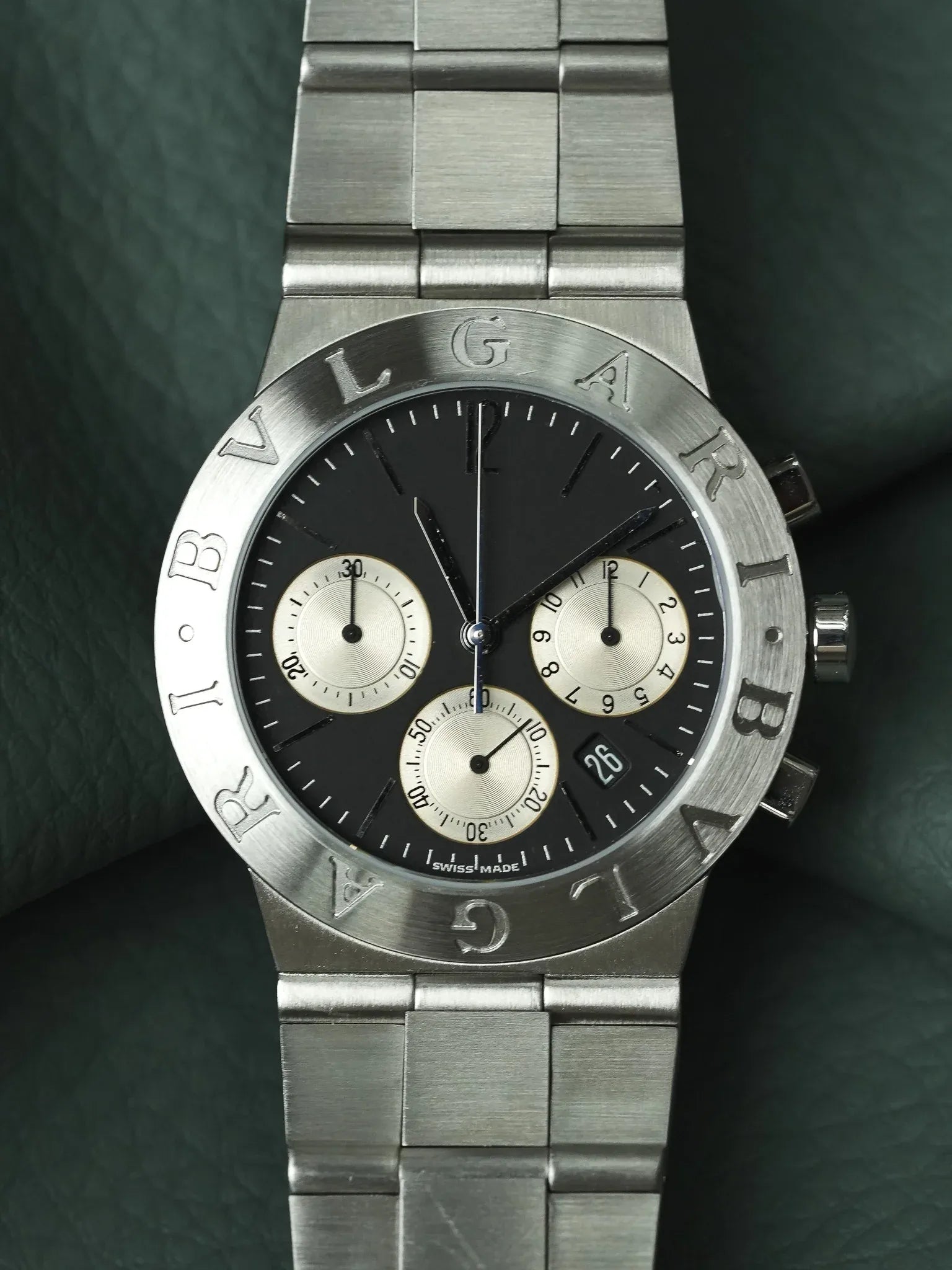 Bvlgari - Diagono Chronographe Acier Cadran Noir - papier - 2000s - Atelier Victor