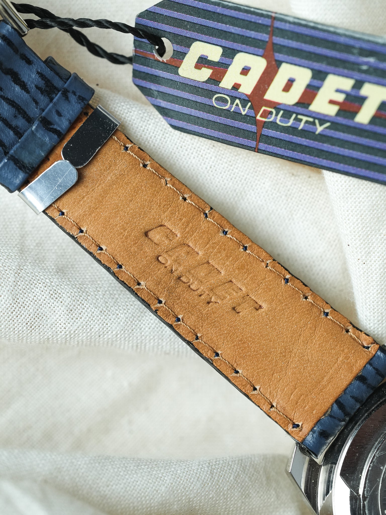 Cadet - Chronographe Acier Bleu - NOS - 1980s - Atelier Victor - Vintage Shop