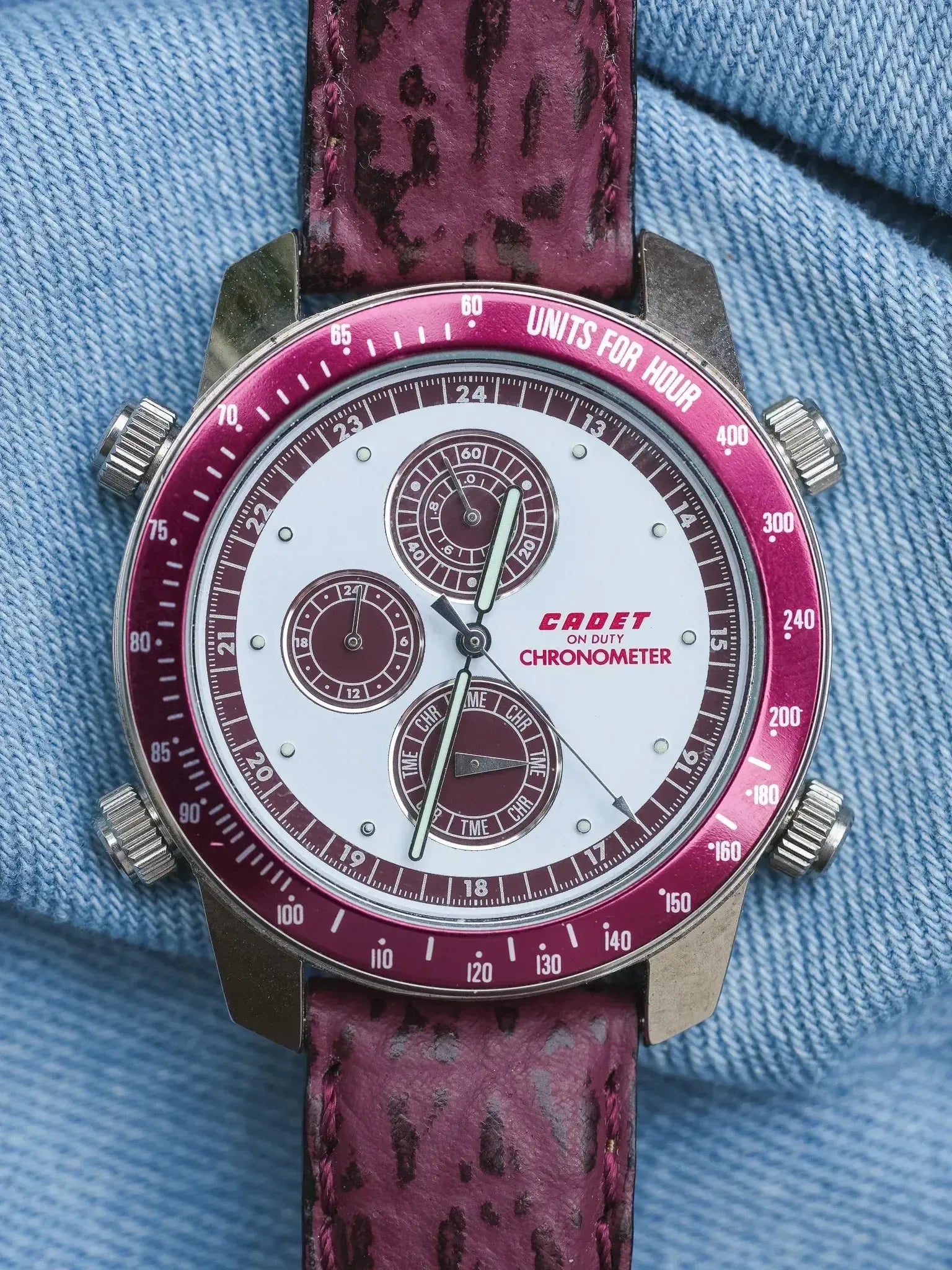 Cadet - Chronographe Poupre Multifonctions - NOS - 1980s - Atelier Victor