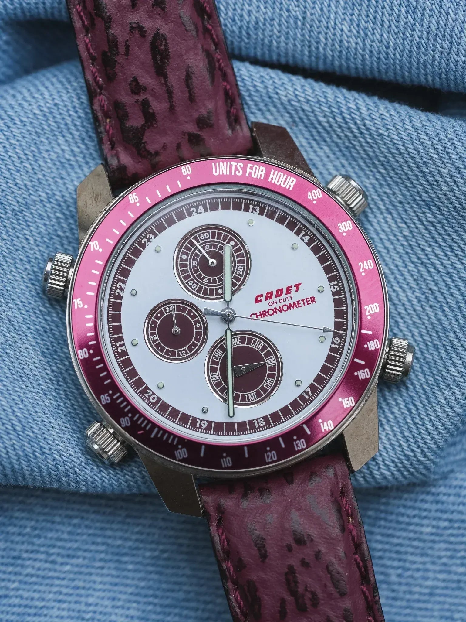 Cadet - Chronographe Poupre Multifonctions - NOS - 1980s - Atelier Victor