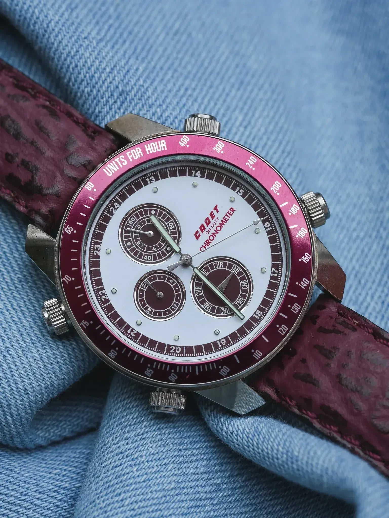 Cadet - Chronographe Poupre Multifonctions - NOS - 1980s - Atelier Victor