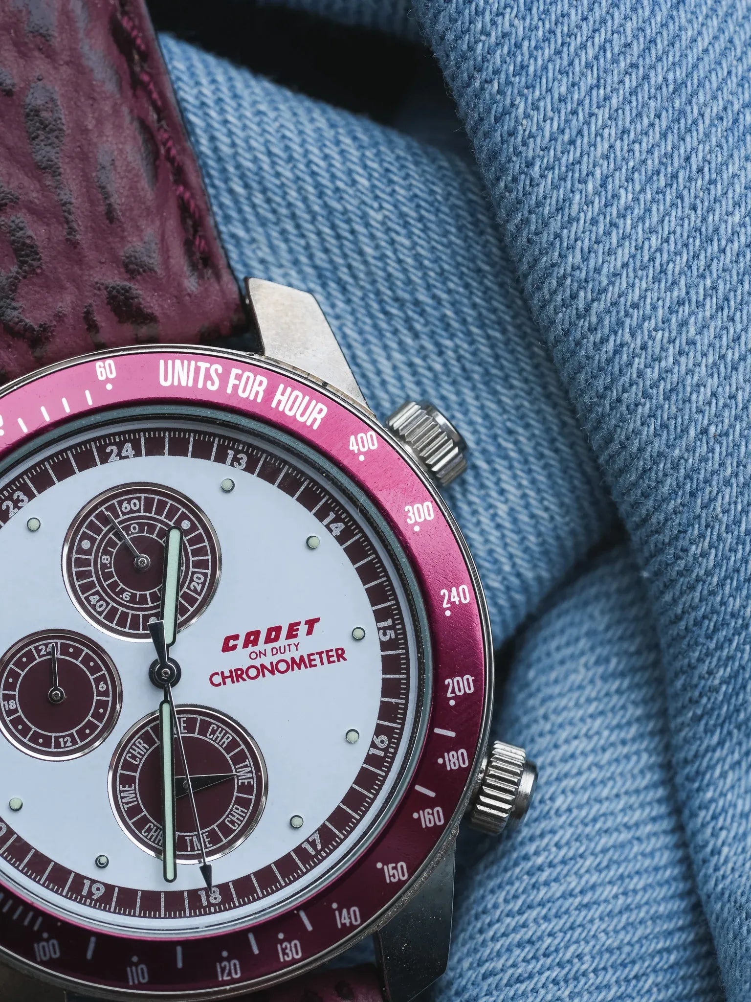 Cadet - Chronographe Poupre Multifonctions - NOS - 1980s - Atelier Victor