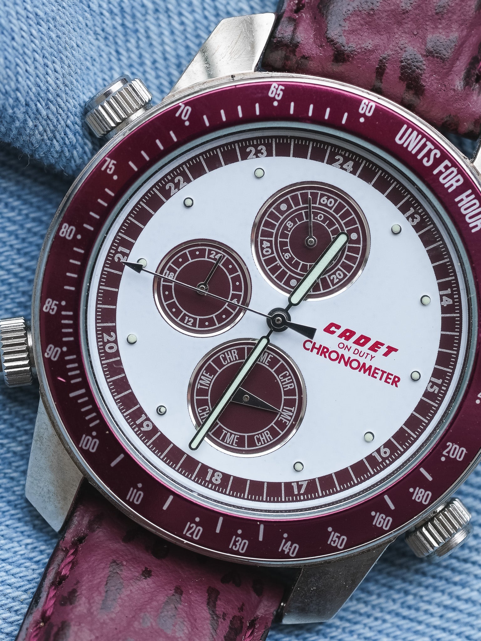 Cadet - Chronographe Poupre Multifonctions - NOS - 1980s - Atelier Victor - Vintage Shop