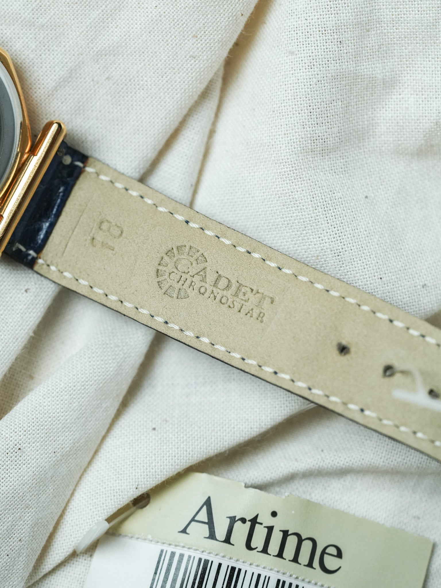 Cadet - Octogonale Or Bleu Triple Date - NOS -1990s - Atelier Victor - Vintage Shop