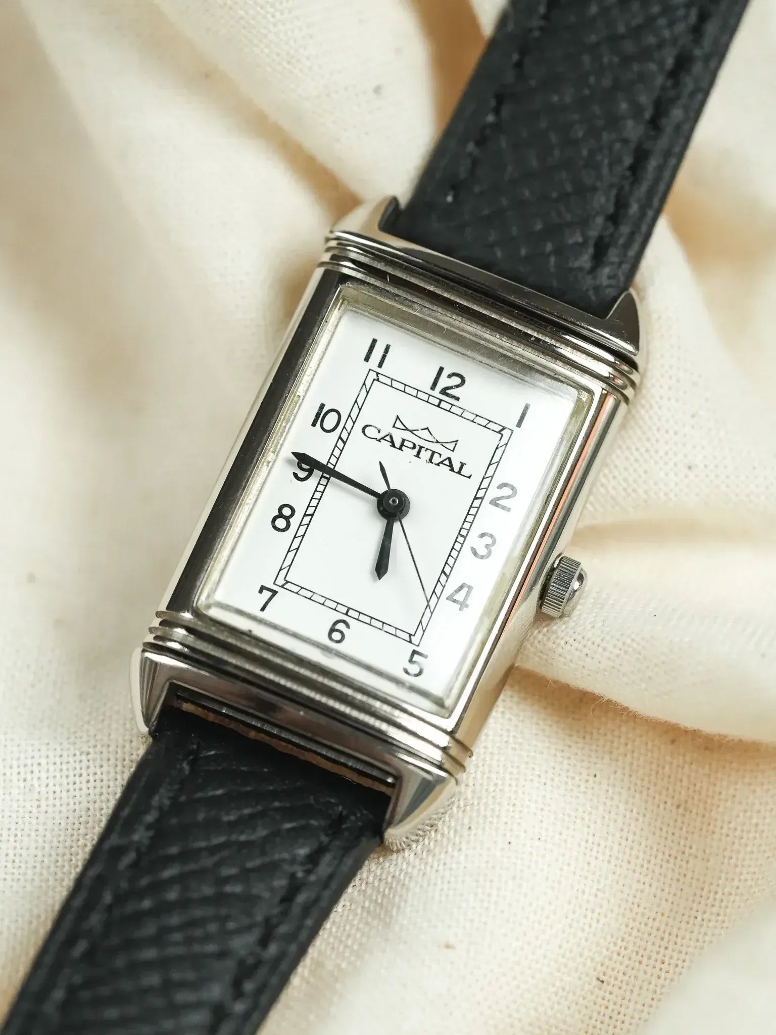 Capital - Tank Reverso Acier Cadran blanc Quartz - 1990s - Atelier Victor