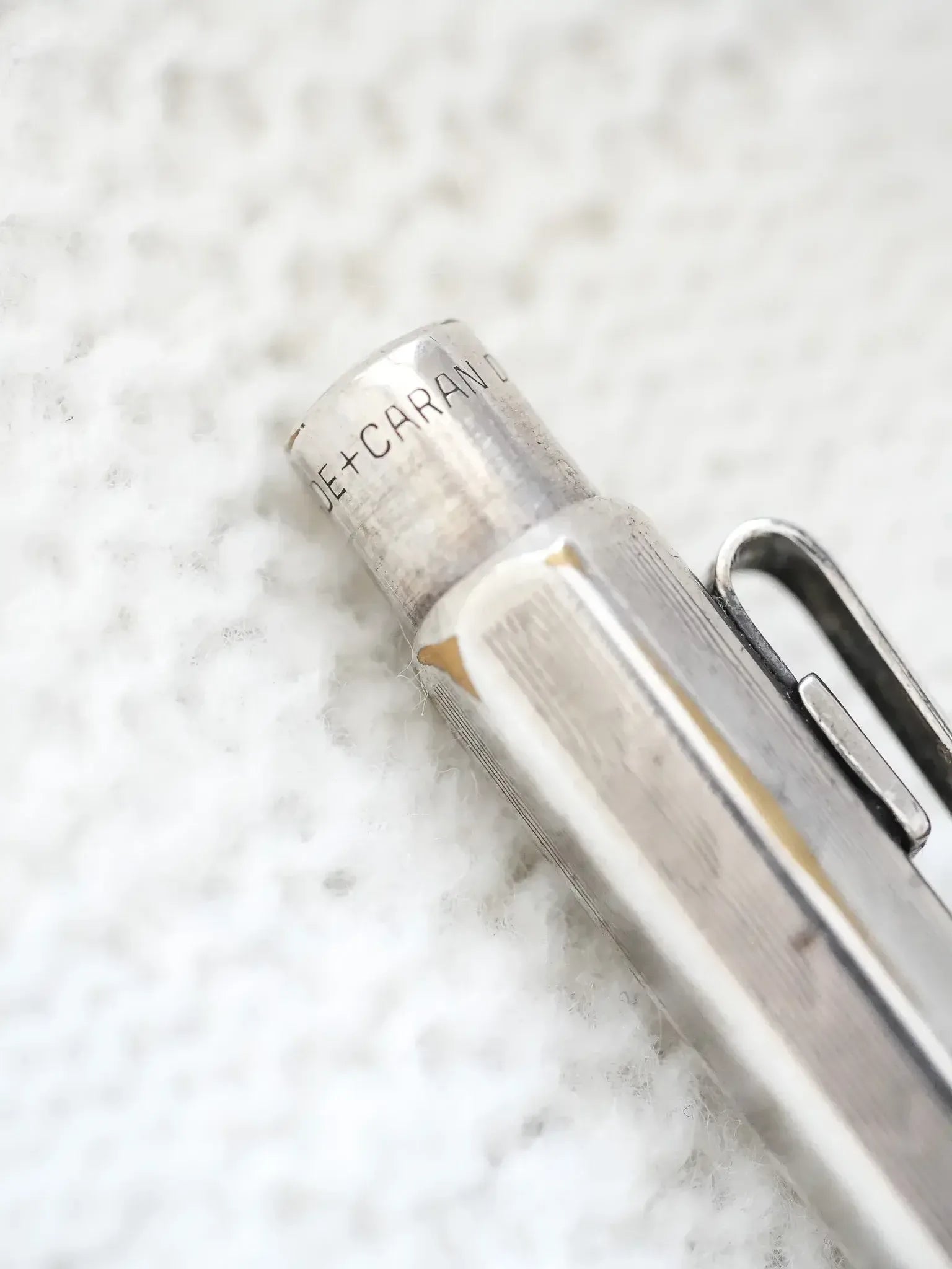 Caran d'ache - Stylo bille ECRIDOR plaqué argent - 1970s - Atelier Victor