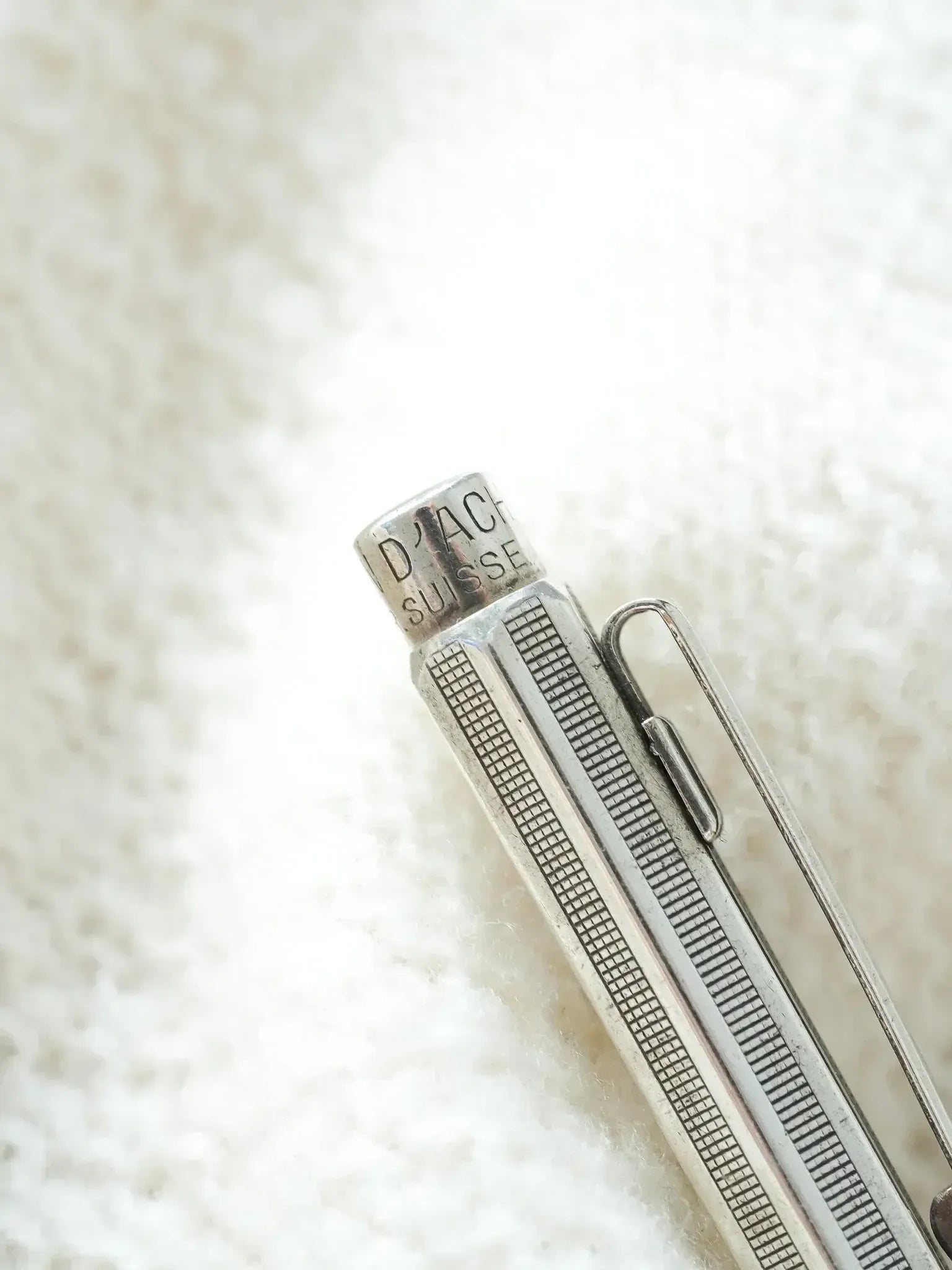 Caran d'ache - Stylo porte mine ECRIDOR plaqué argent - 1970s - Atelier Victor