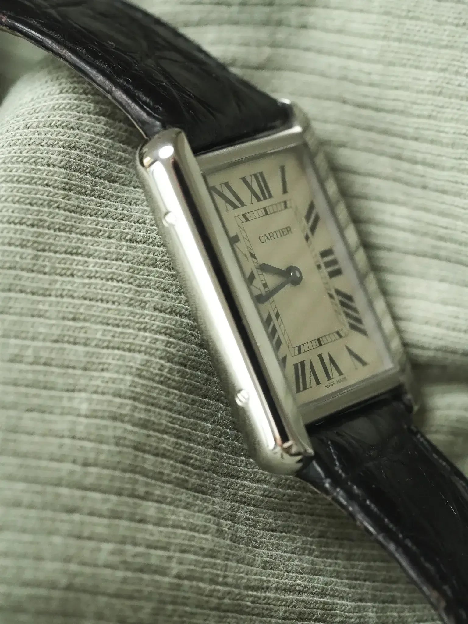 Cartier - 3169 Tank Solo Large Acier Quartz - 2010s - Atelier Victor