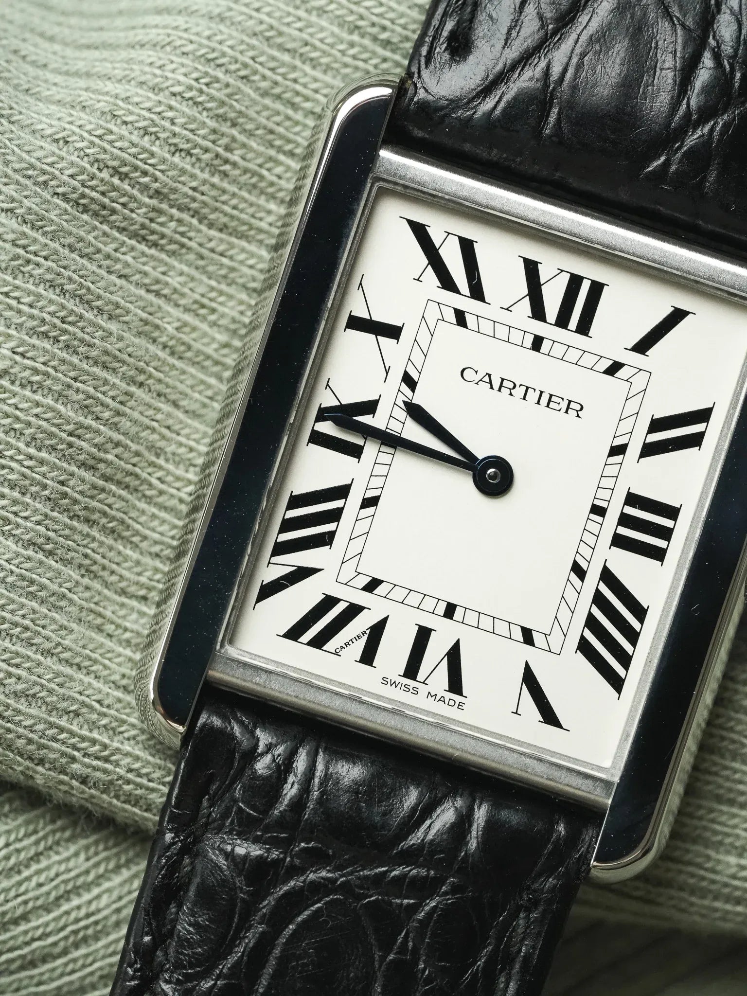 Cartier - 3169 Tank Solo Large Acier Quartz - 2010s - Atelier Victor