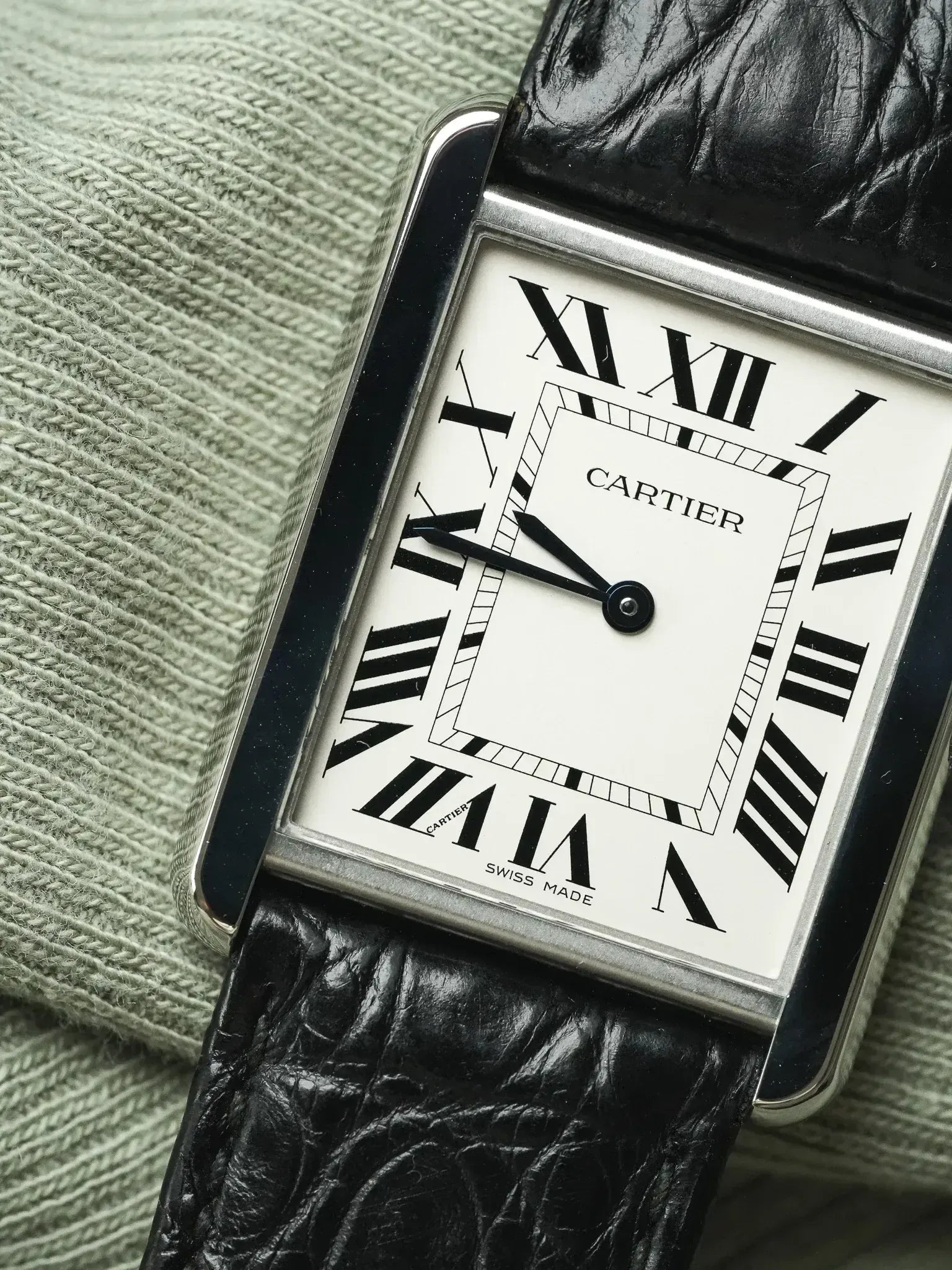 Cartier - 3169 Tank Solo Large Acier Quartz - 2010s - Atelier Victor