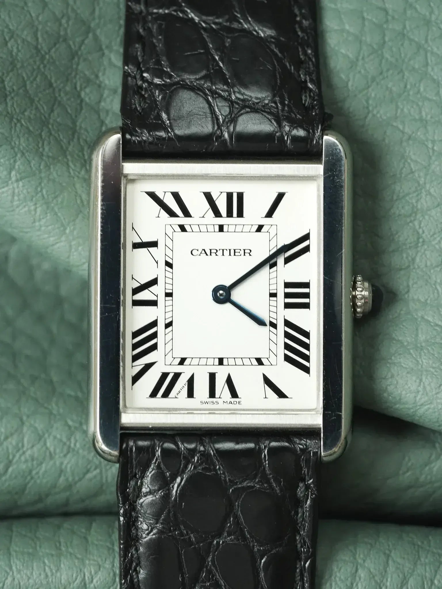 Cartier - 3169 Tank Solo Large Acier Quartz Boucle déployante - 2010s - Atelier Victor