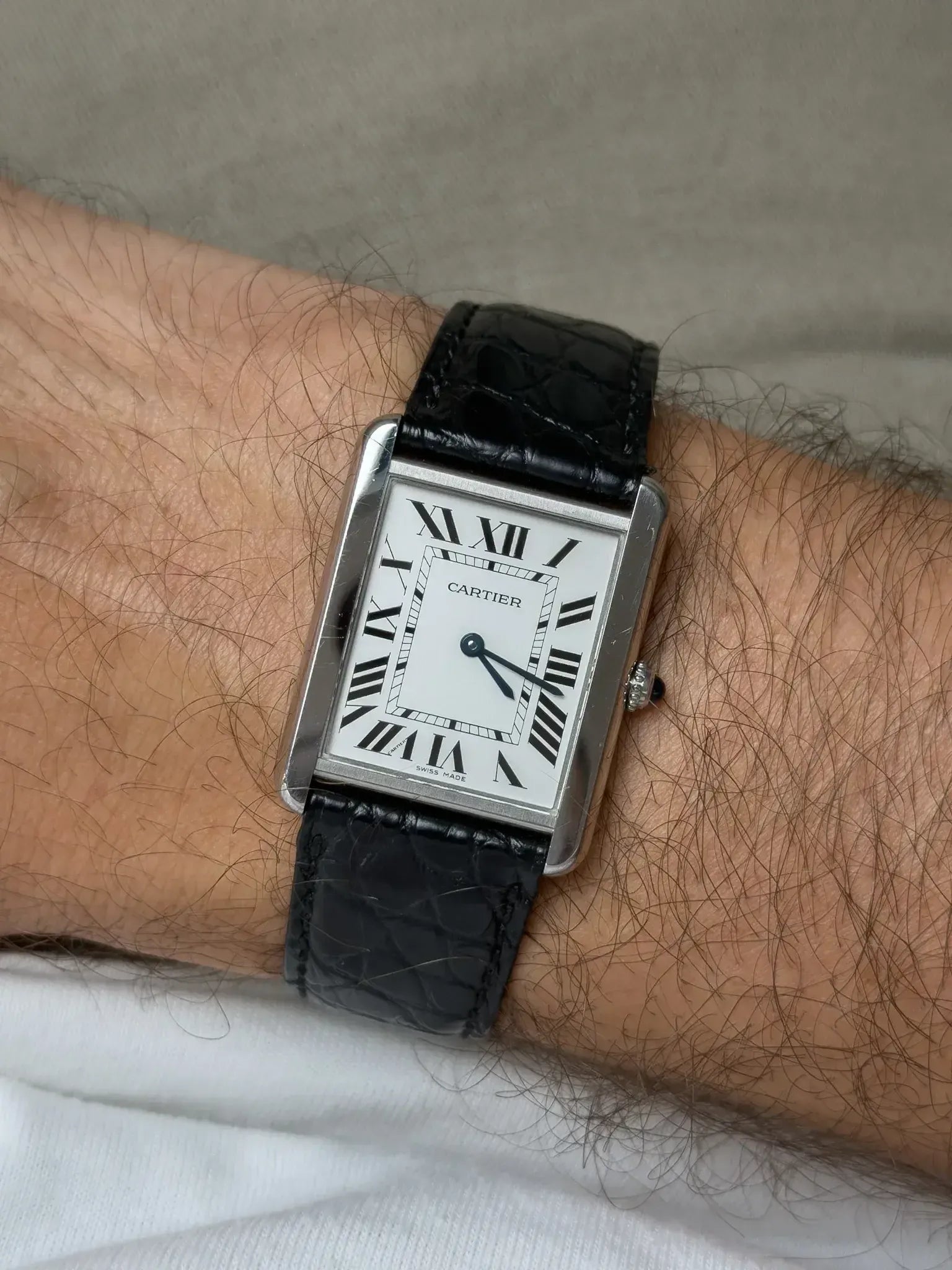 Cartier - 3169 Tank Solo Large Acier Quartz Boucle déployante - 2010s - Atelier Victor