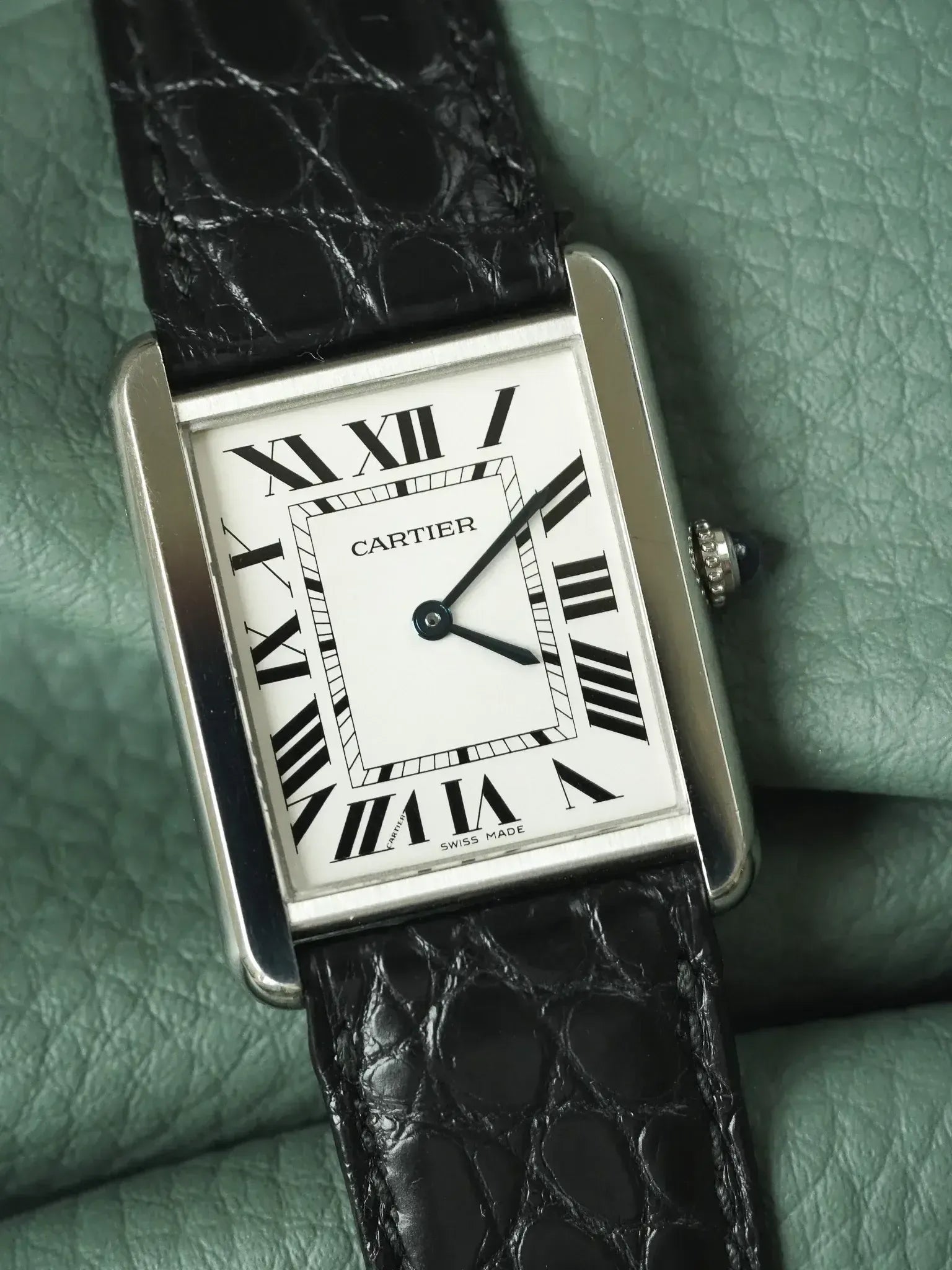 Cartier - 3169 Tank Solo Large Acier Quartz Boucle déployante - 2010s - Atelier Victor