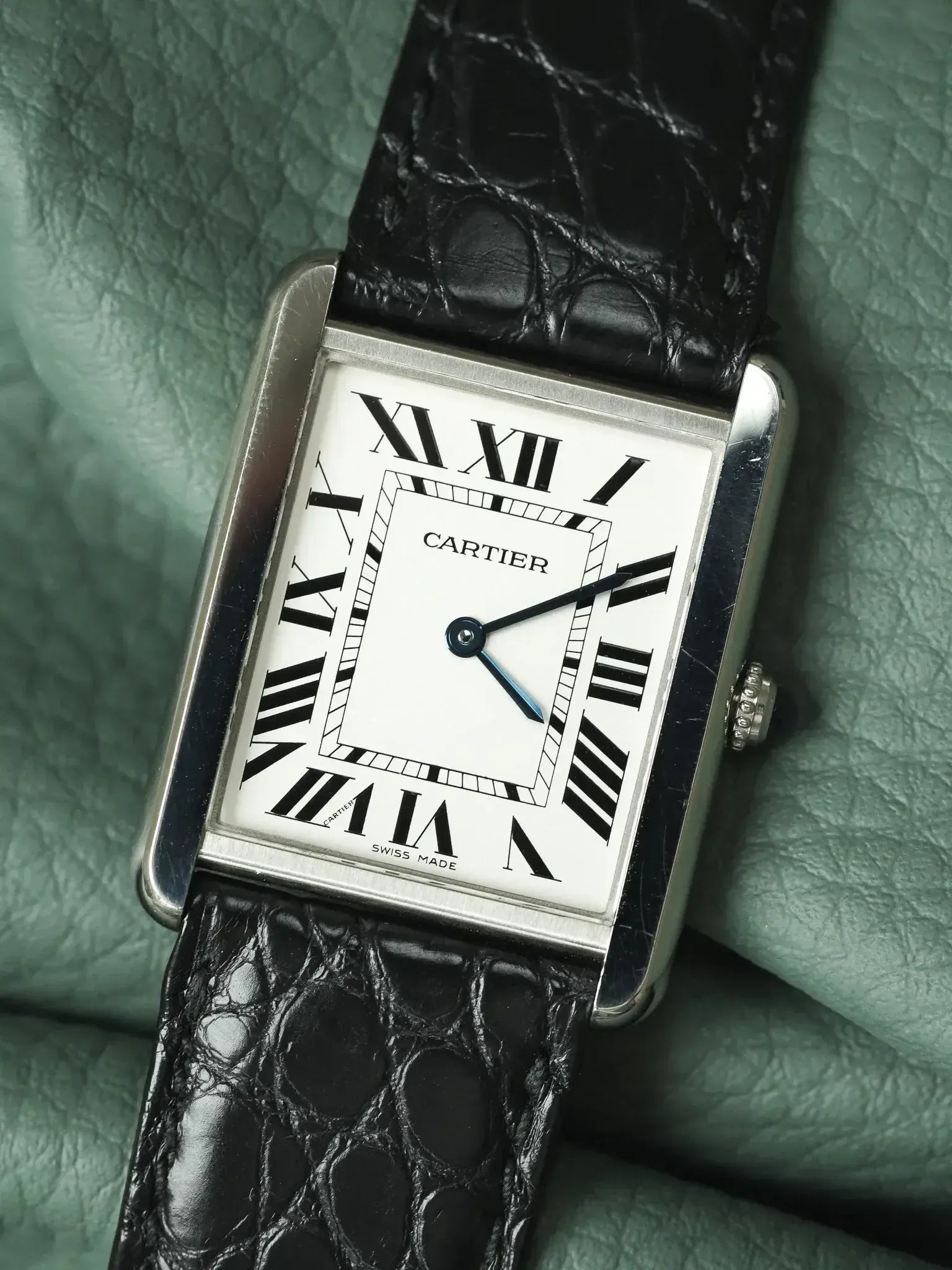 Cartier - 3169 Tank Solo Large Acier Quartz Boucle déployante - 2010s - Atelier Victor