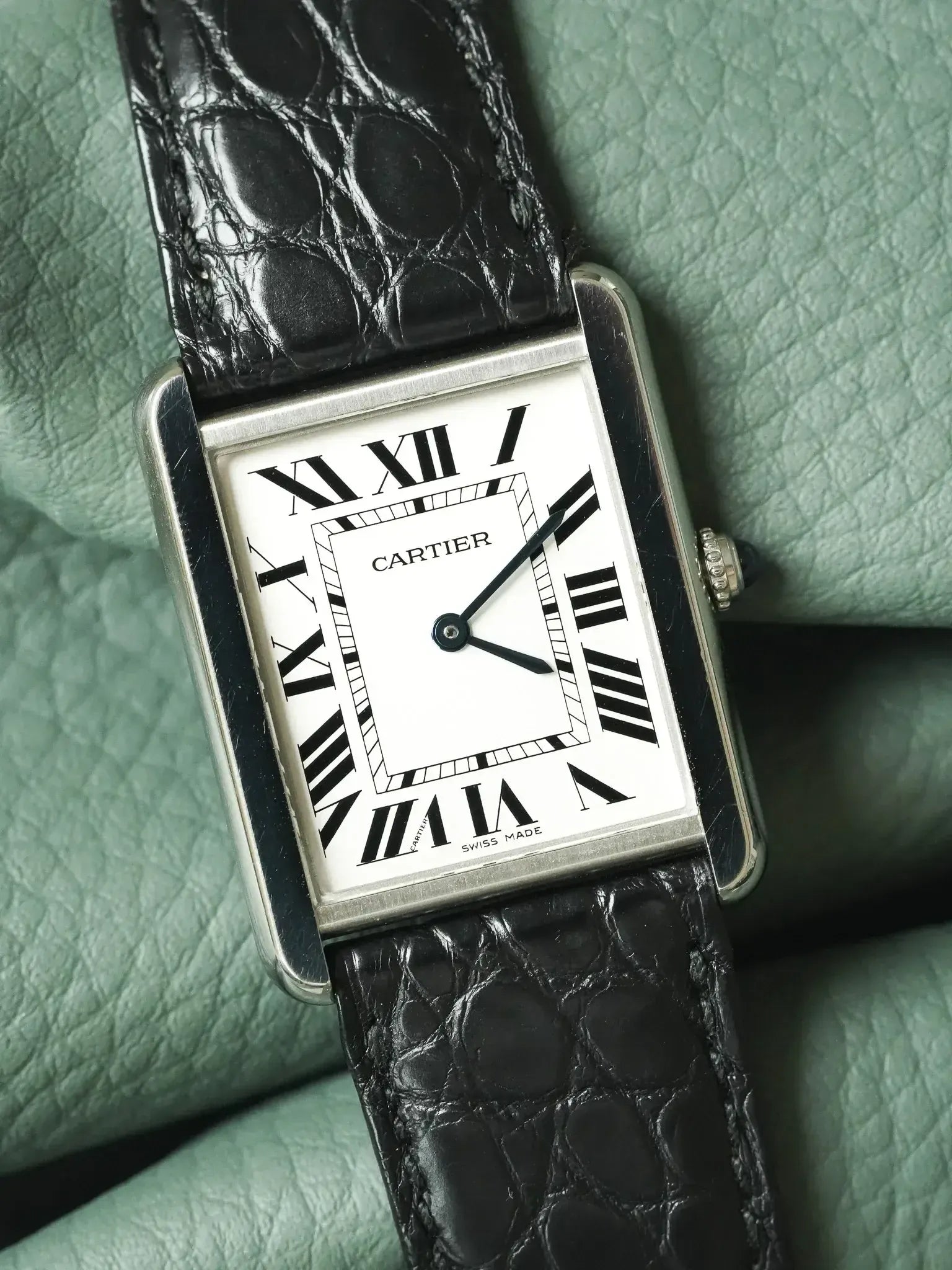 Cartier - 3169 Tank Solo Large Acier Quartz Boucle déployante - 2010s - Atelier Victor