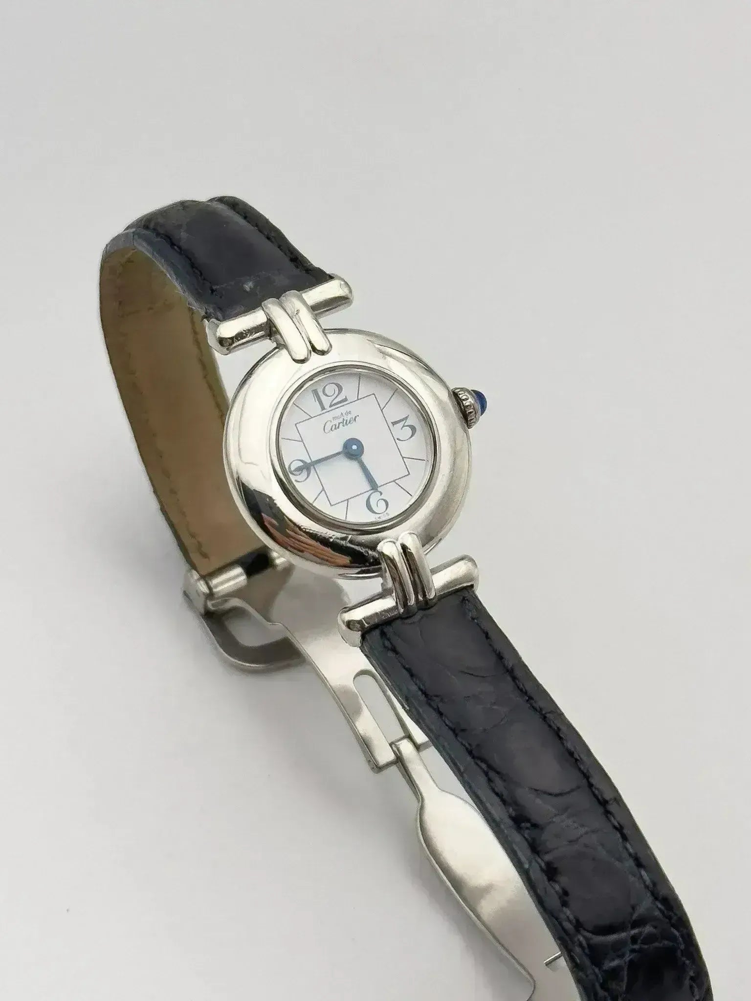 Cartier - Colisée must argent cadran blanc - boîte - 1990s - Atelier Victor